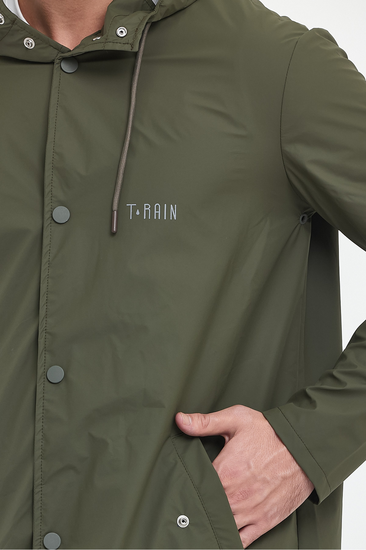 T Rain Stay Dry Haki Erkek Yağmurluk görsel 2