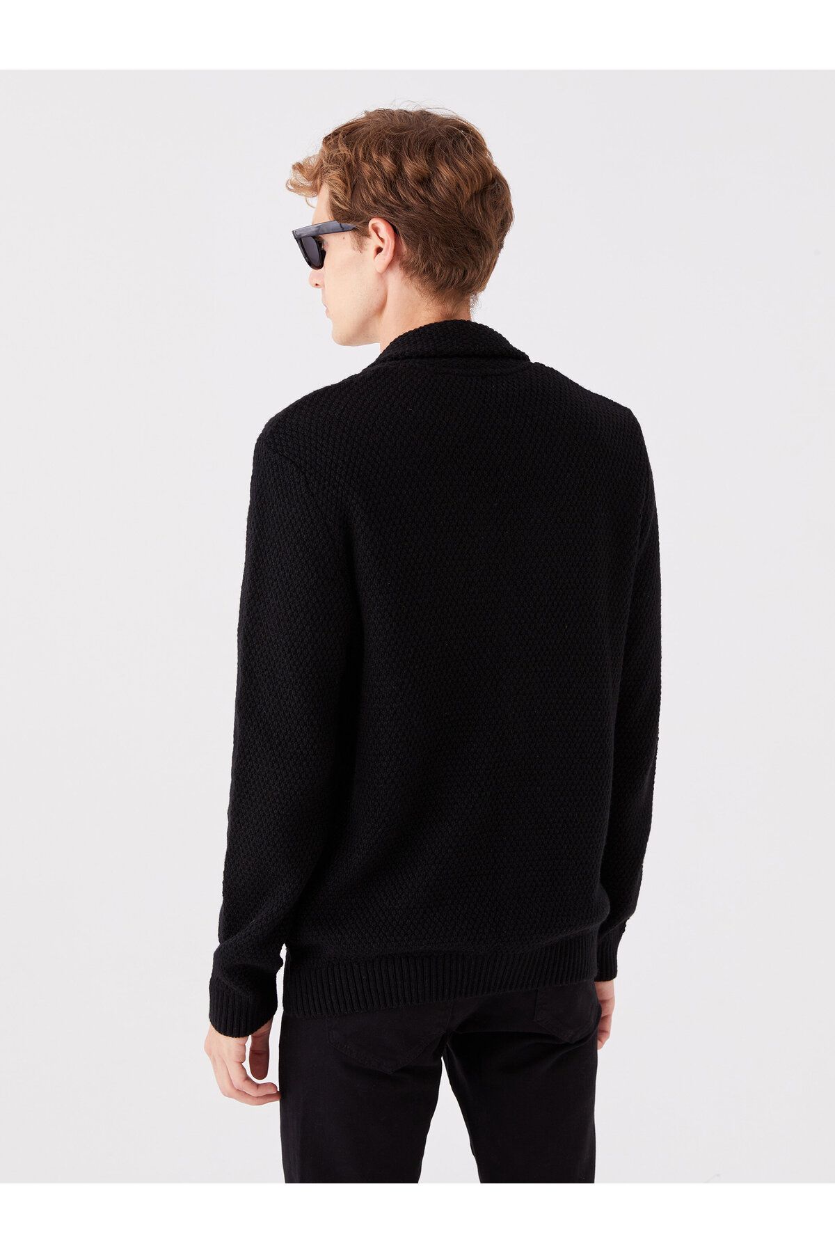 LC Waikiki-Strick-Cardigan für Herren mit Standard-Form-Jackenkragen 5