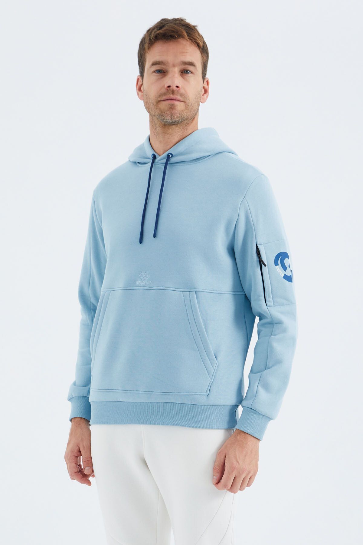 Daily paper light blue captain hoodie xs outlet