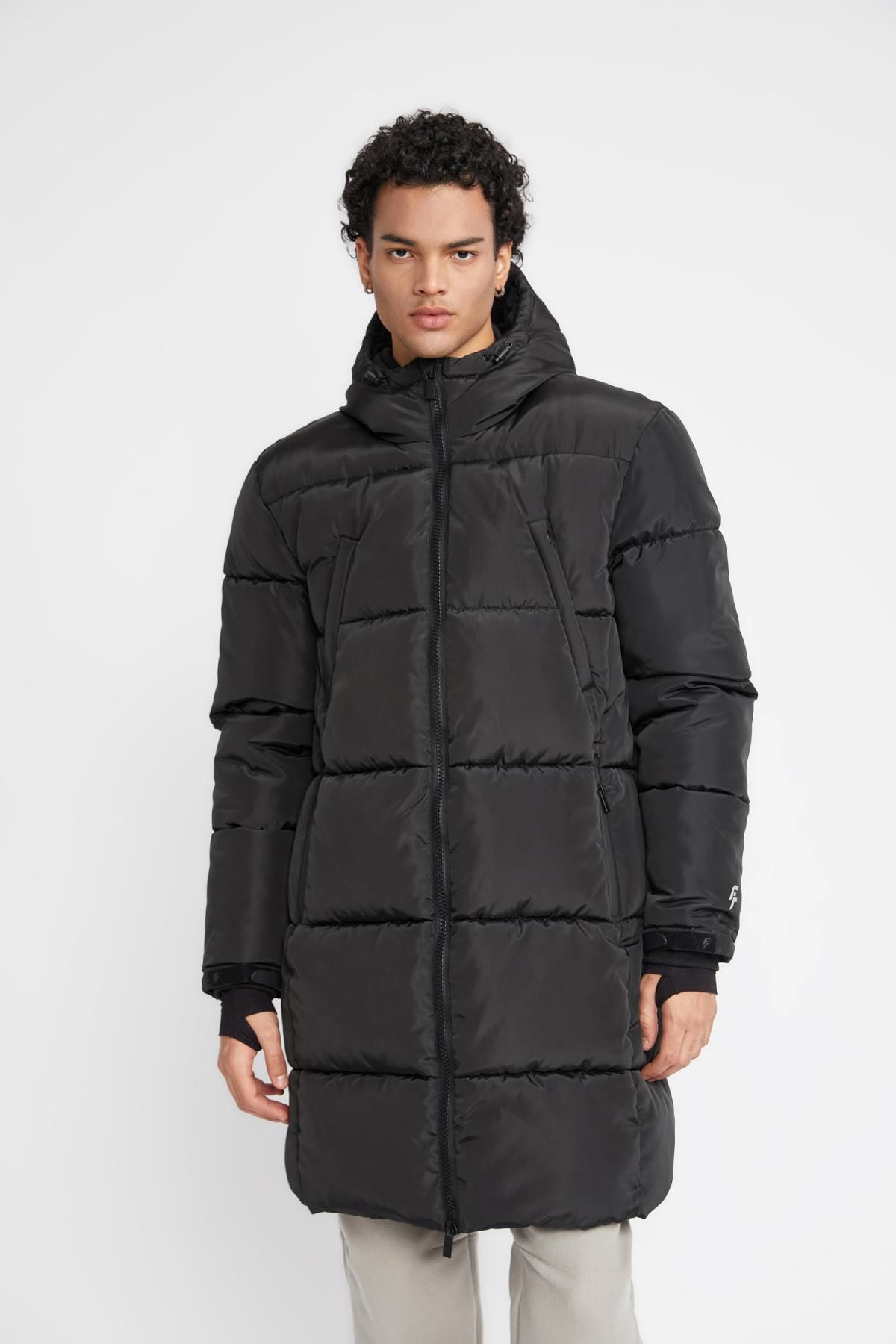 DeFacto-Fleece-gefütterter Kapuzenmantel Parka - Fit X5345az23wn 4