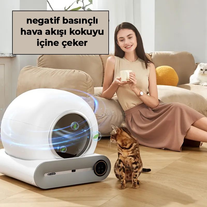 Yasomi Akıllı Kedi Tuvalet Kabı