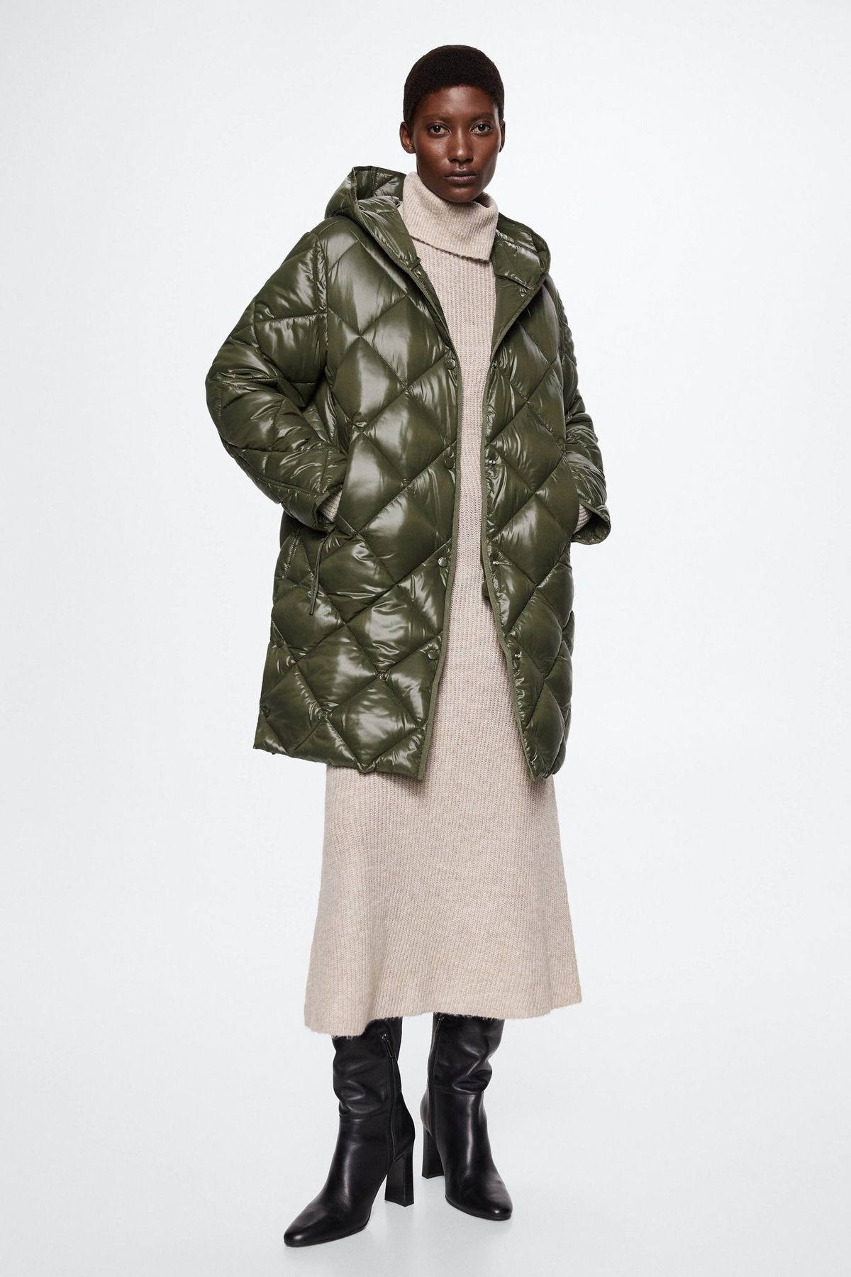 Mango on sale khaki jacket