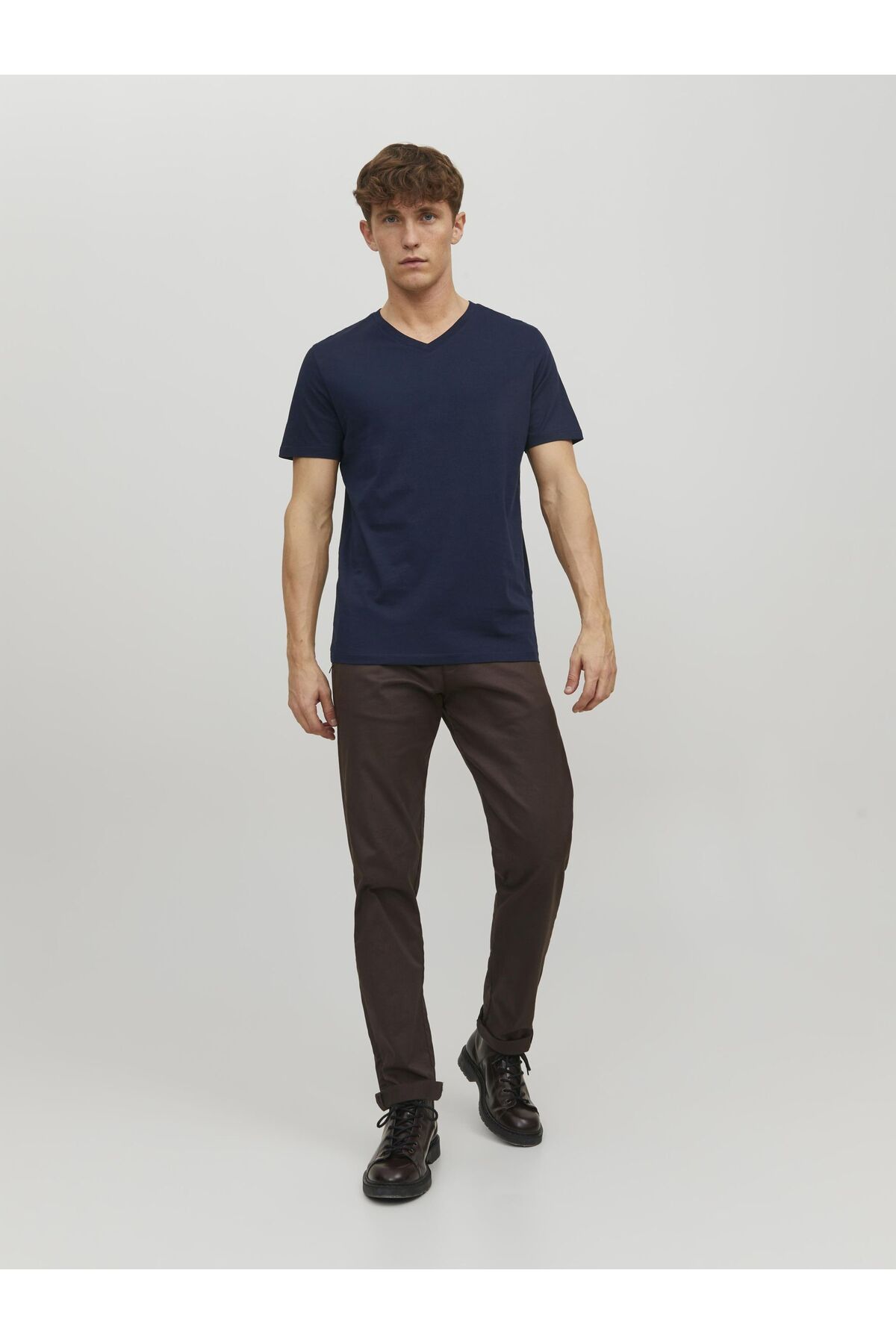 تیشرت مردانه آبی جک اند جونز | 12156102 اورجینال - تصویر 4