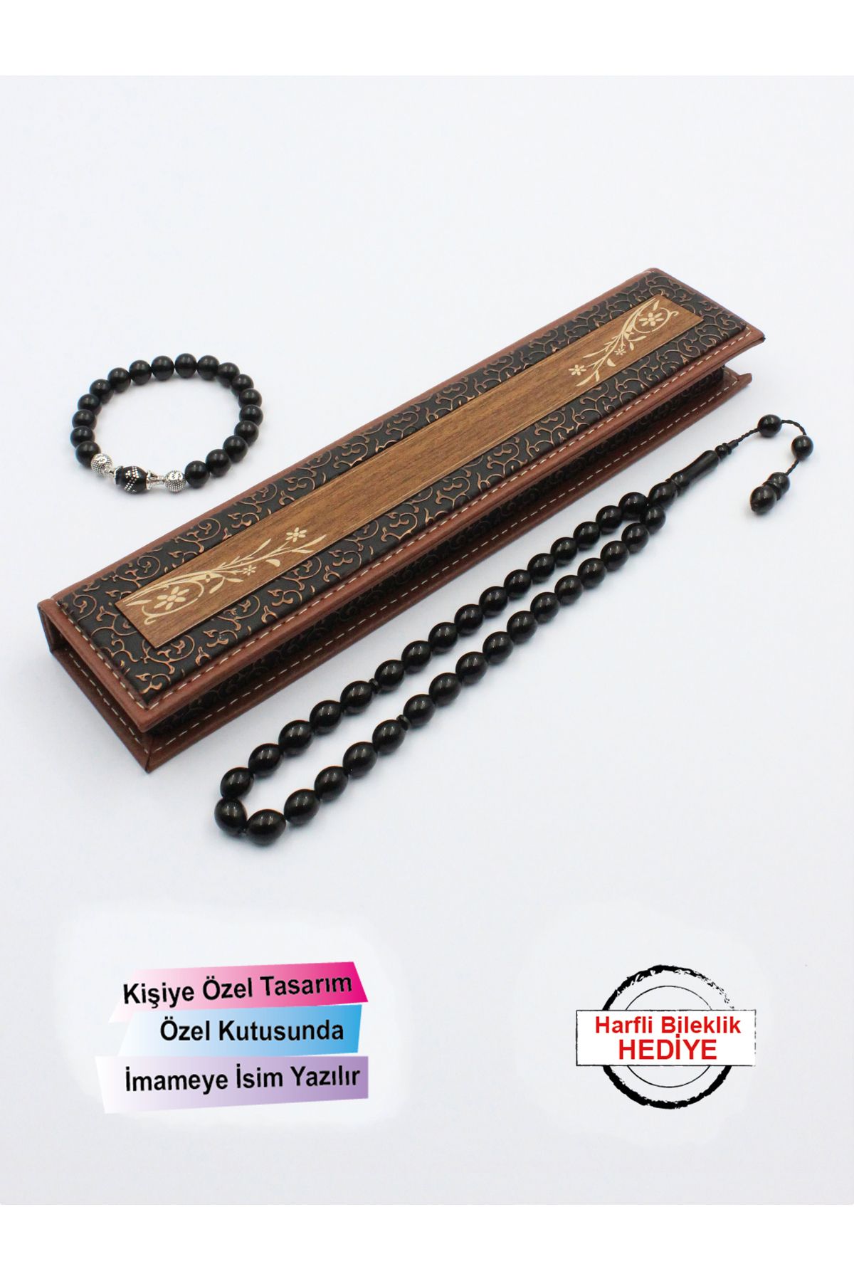 ALTAN ARSLAN-ORIGINAL SYSTEMED SIMPLE STONE ALMOND Rosary, IN SPECIAL BOX, WITH BRACELET GIFT 2