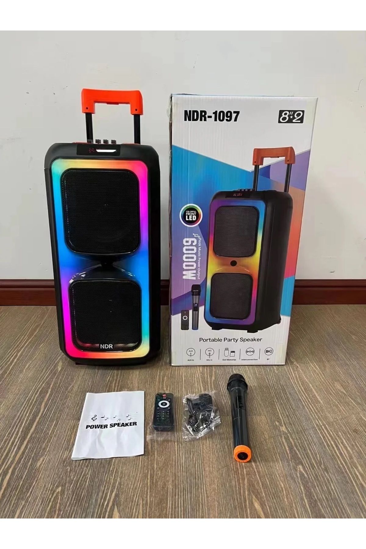 NDR-1097 BÜYÜK BOY BLUETOOTH HOPARLÖR KABLOSUZ TEKERLEKLİ TAŞINABİLİR KABLOSUZ SPEAKER TOPLANTI ANFİ #3