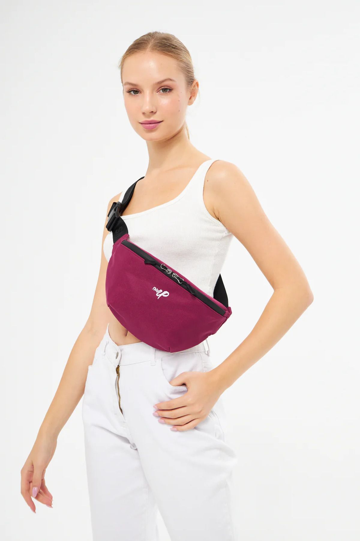 Snug Up Bum Bag Burgundy Plain Trendyol