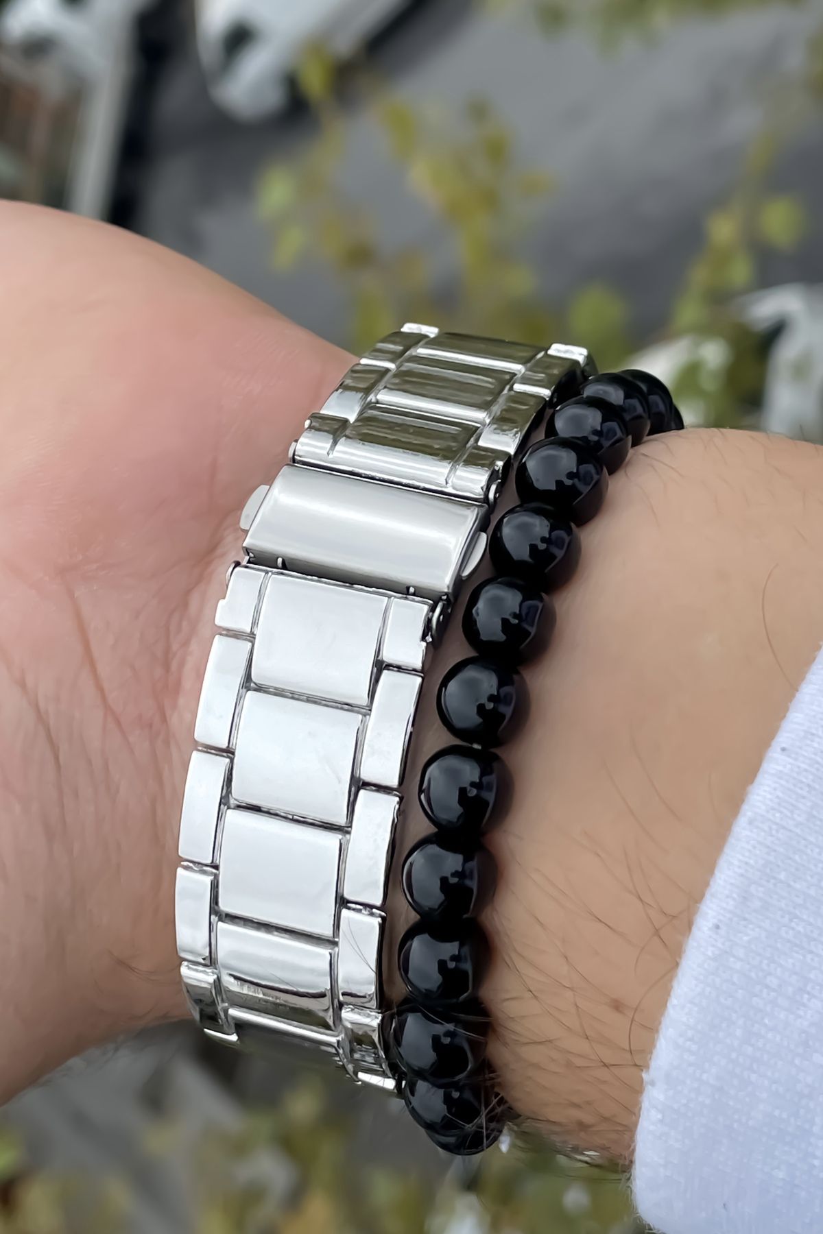 Men's stainless online steel bangle