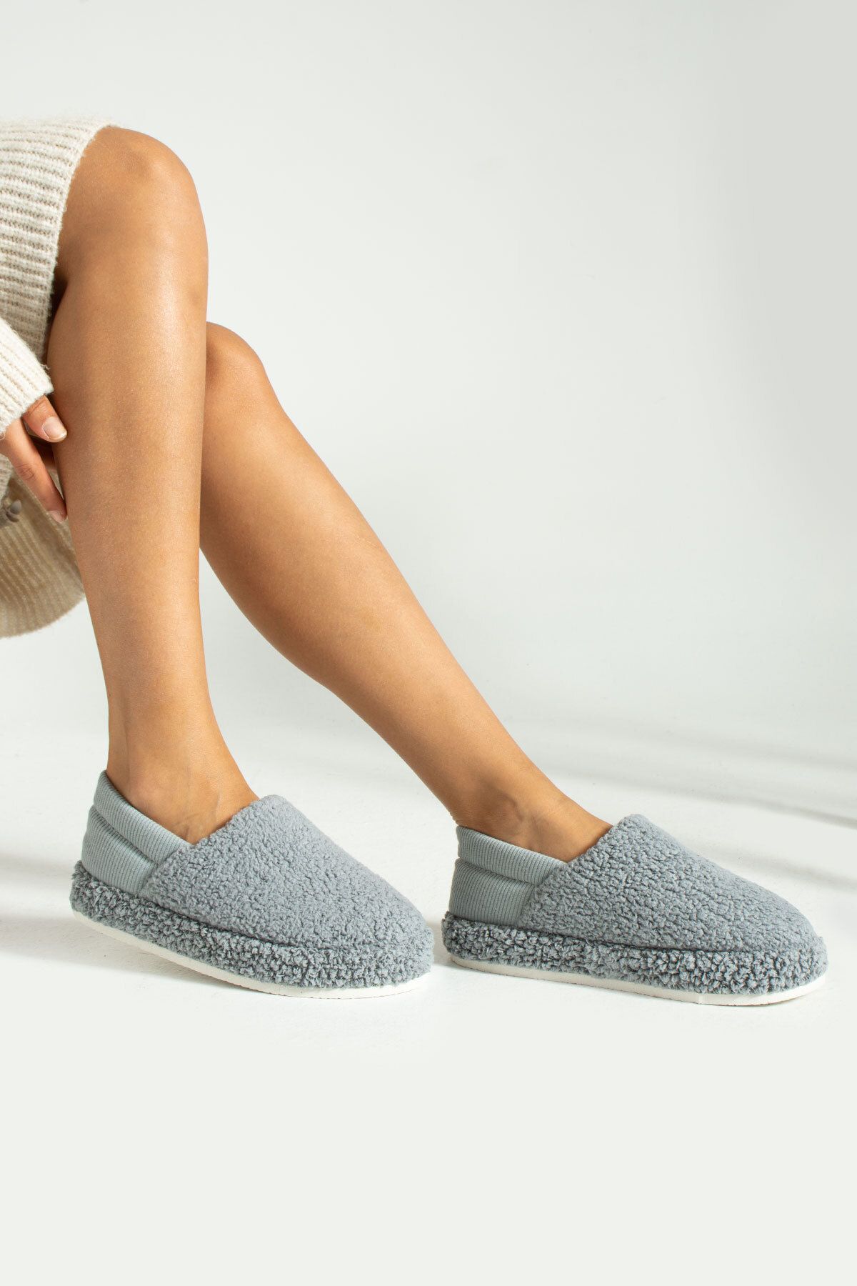 Elastic slip sales on slippers