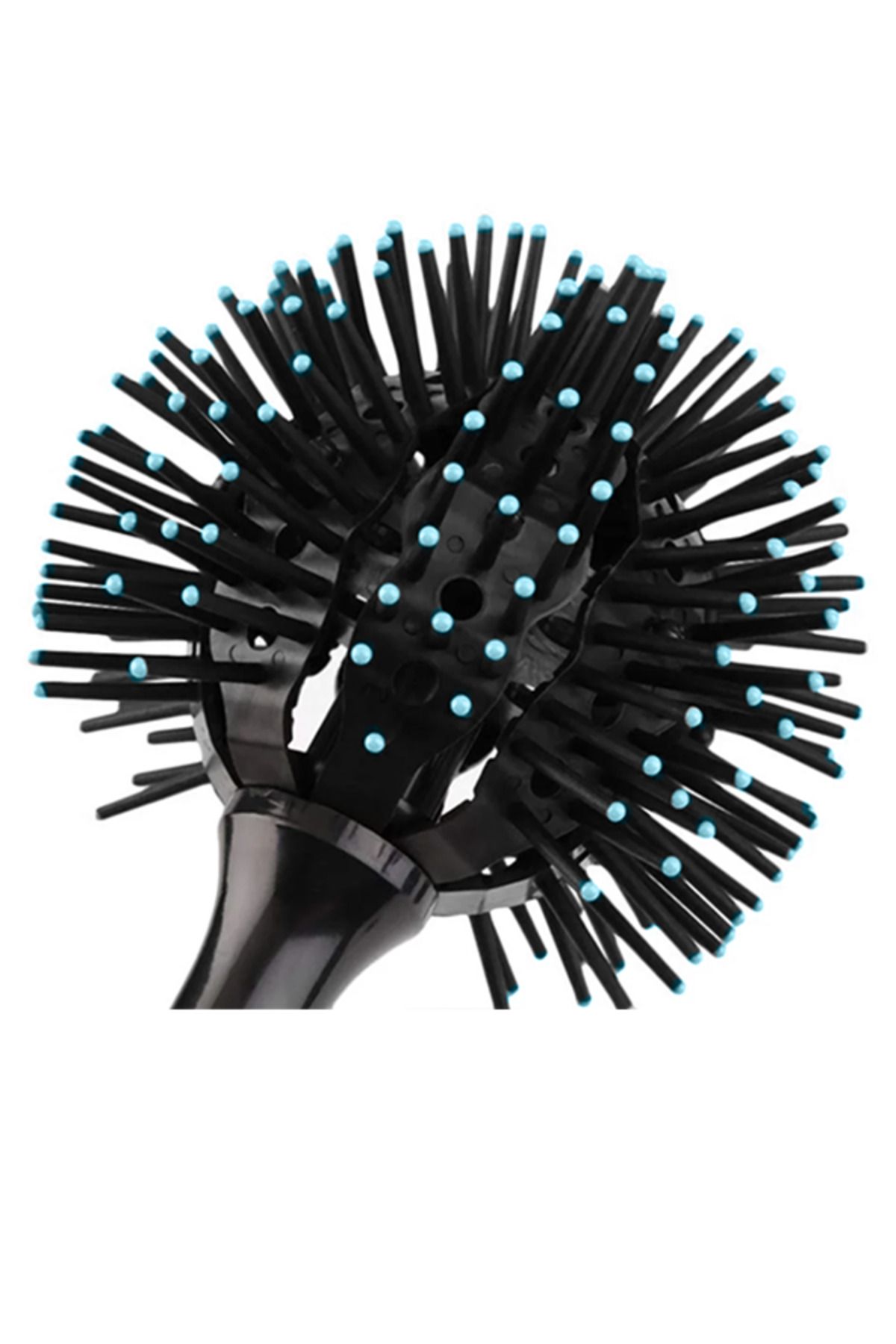 Liliem-360 Degree Ball Comb 3D Heat Resistant Blow Dry Brush (Sky Blue) 2