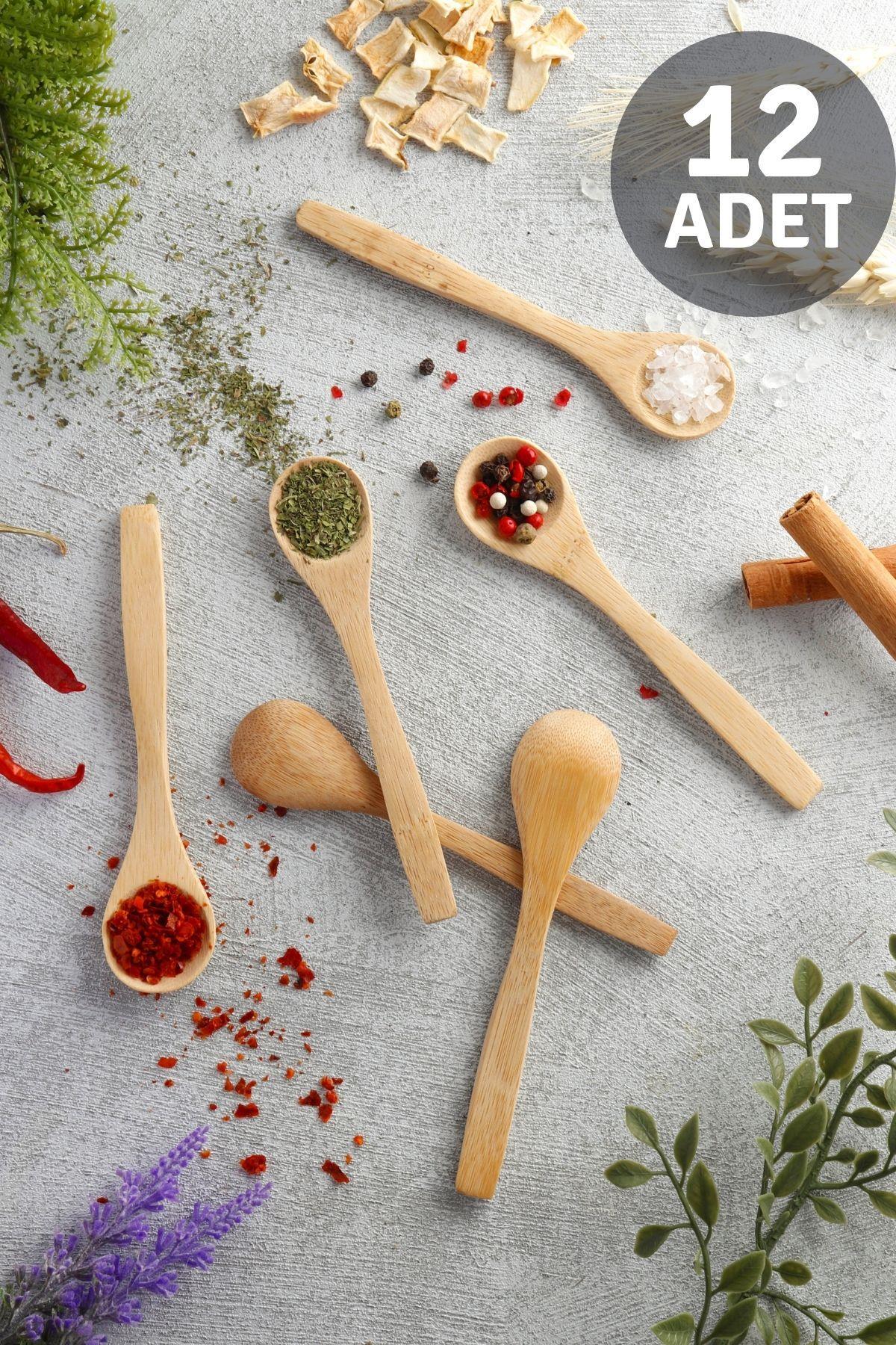 Bamboo 12 Piece Spice Spoon Set