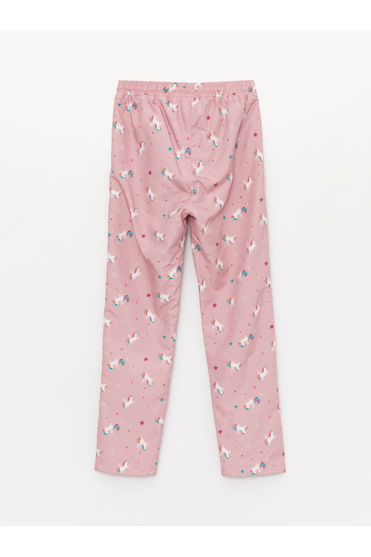 LC Waikiki-Gemusterte, mit Fleece gefütterte Mädchenhose mit elastischem Bund 2