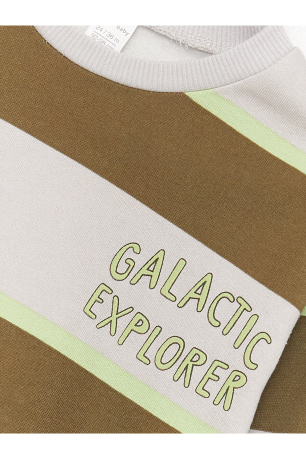 LC Waikiki Bisiklet Yaka Uzun Kollu Çizgili Erkek Bebek Sweatshirt fotoğrafı 3 (önizleme)