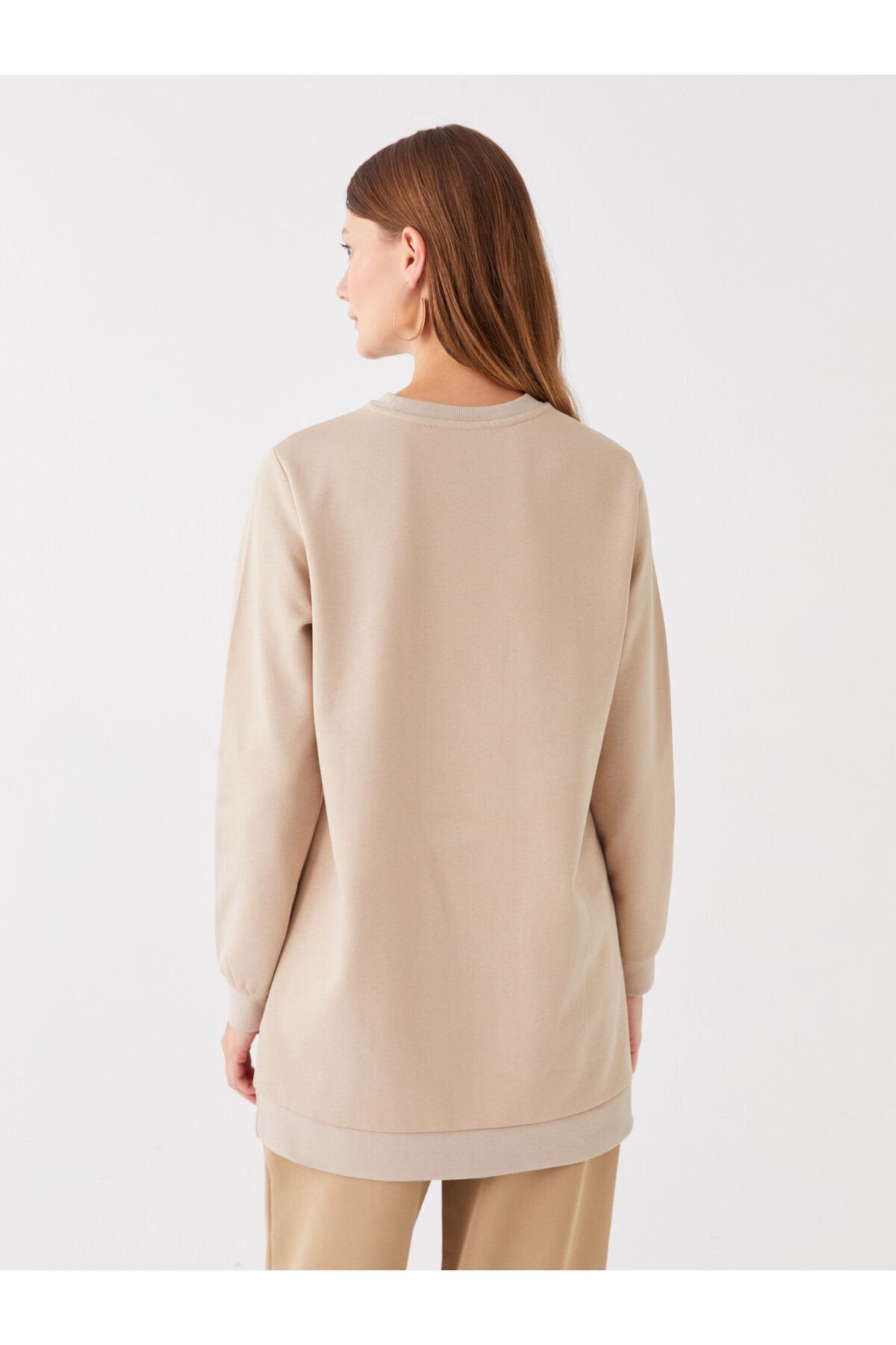 LC Waikiki-Langarm-Sweatshirt-Tunika für Damen mit Rundhalsausschnitt – bedruckt 5