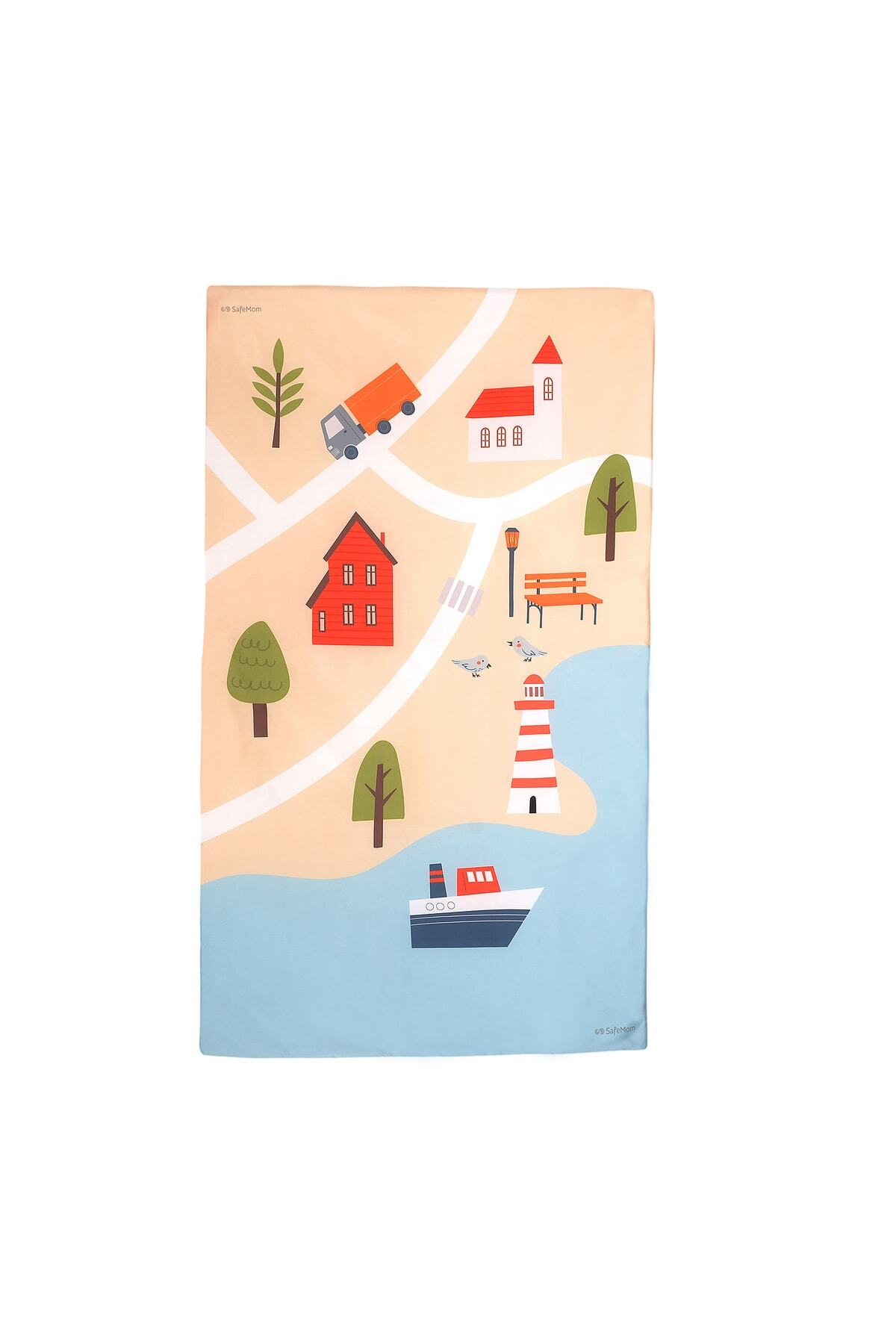 SafeMom 90x145 Aktivite Bebek Çocuk Oyun Halısı, Oyun Matı, Çocuk Odası Halısı - Lake fotoğrafı 2 (önizleme)