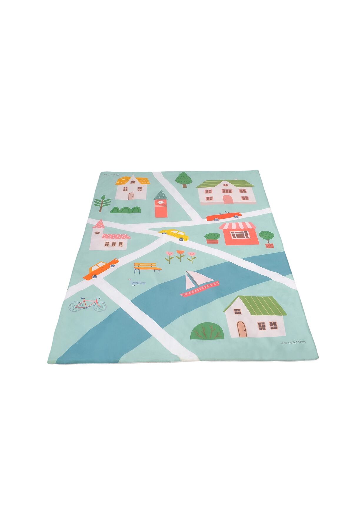 SafeMom 90x145 Aktivite Bebek Çocuk Oyun Halısı, Oyun Matı, Çocuk Odası Halısı - River fotoğrafı 3 (önizleme)
