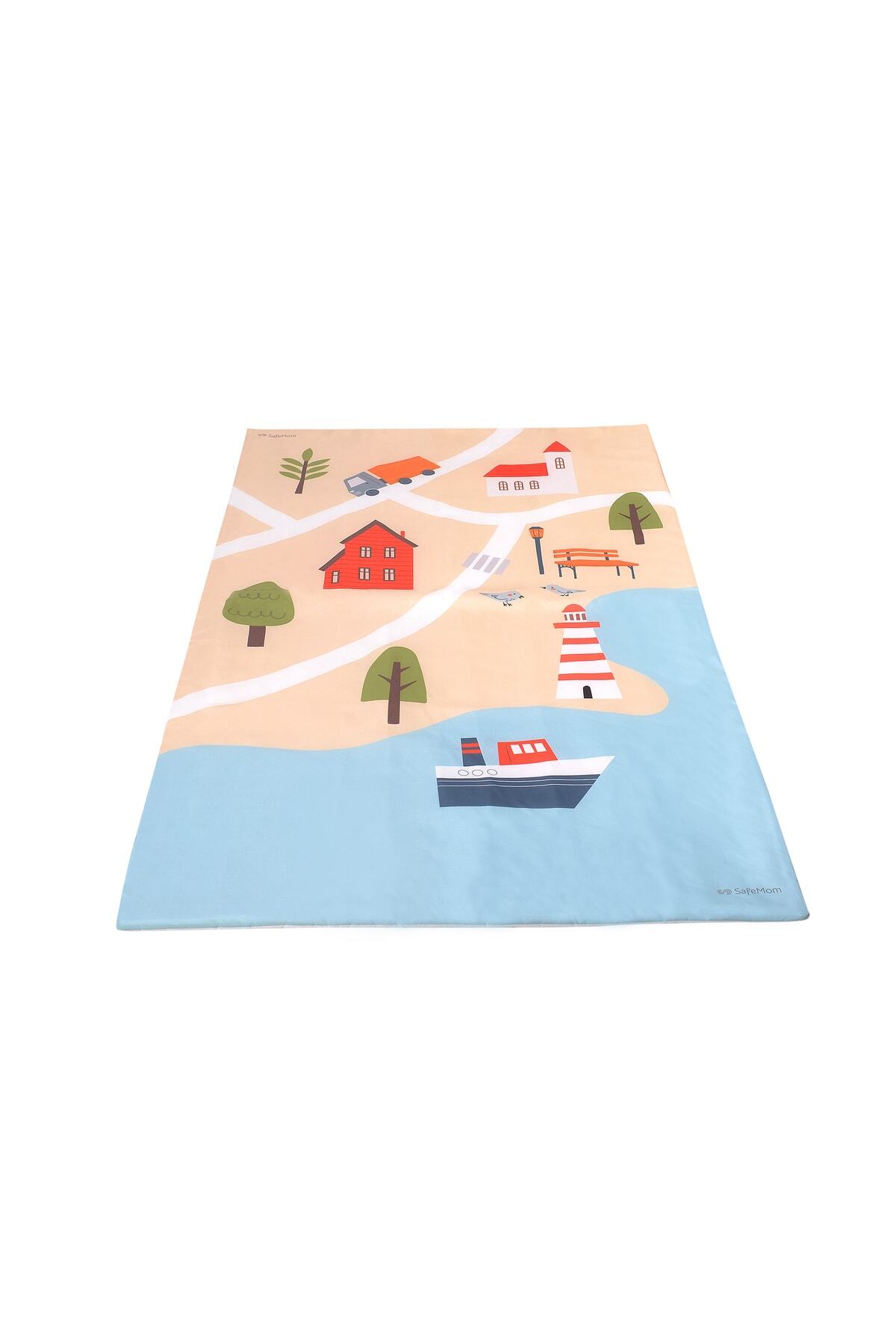 SafeMom 90x145 Aktivite Bebek Çocuk Oyun Halısı, Oyun Matı, Çocuk Odası Halısı - Lake fotoğrafı 3 (önizleme)