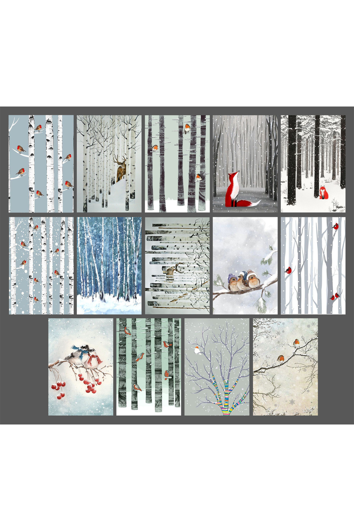 TELLGRAF Orman Temalı Kartpostal Seti (10x15 cm 14 Adet)