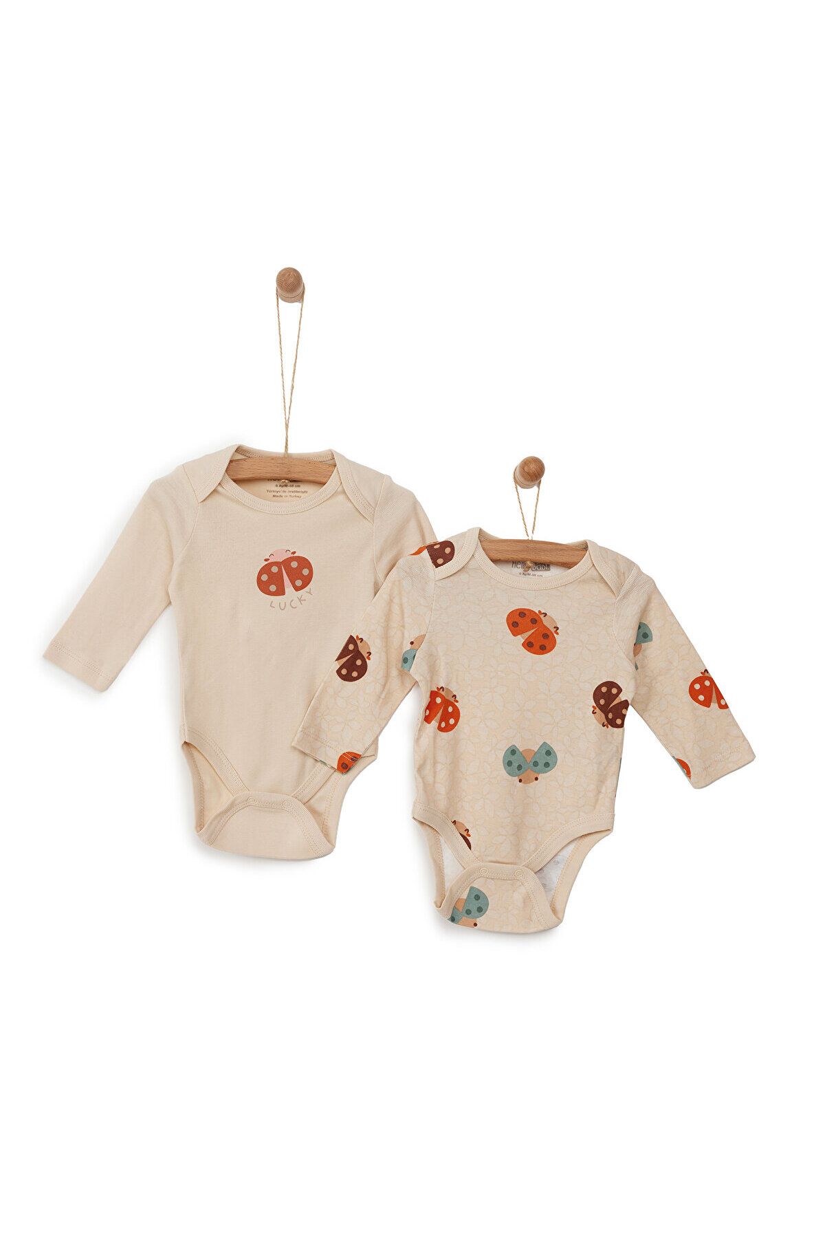 HelloBaby 2 بسته آستین بلند بادی دختر بچه ebebek Hello Baby