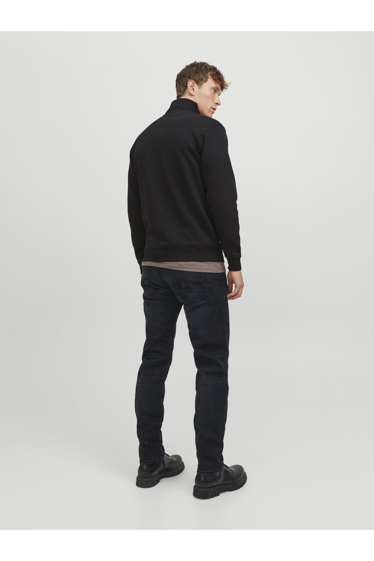 سویشرت مردانه مشکی جک اند جونز | 12250747 اورجینال - تصویر 3