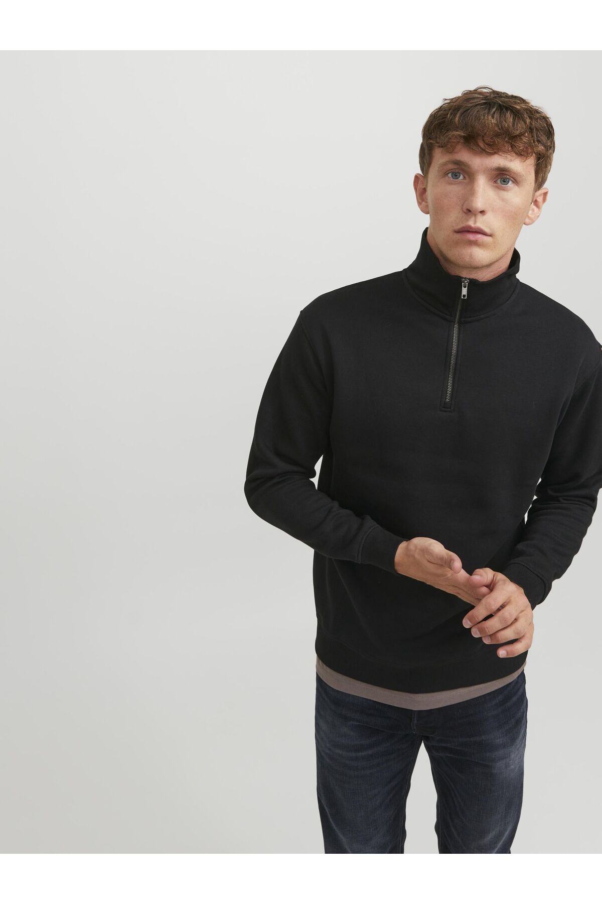 سویشرت مردانه مشکی جک اند جونز | 12250747 اورجینال - تصویر 7