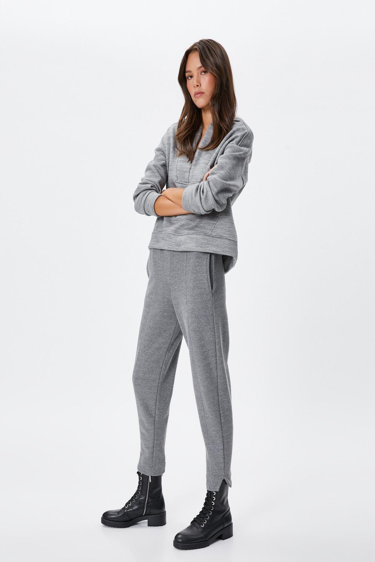 Koton Pantaloni De Sport Gri De Damă Femeie - S