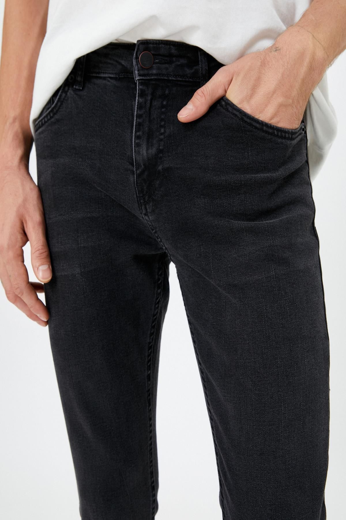 Koton شلوار جین مشکی مردانه