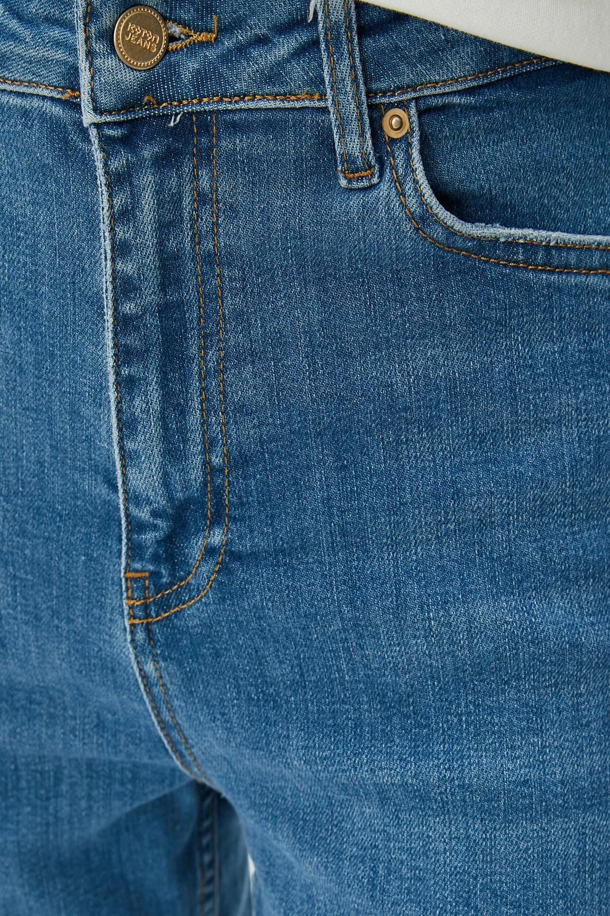 Kadın Orta Indigo Jeans