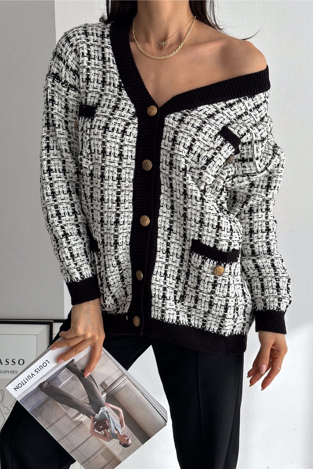 Zara tweed cardigan 2025