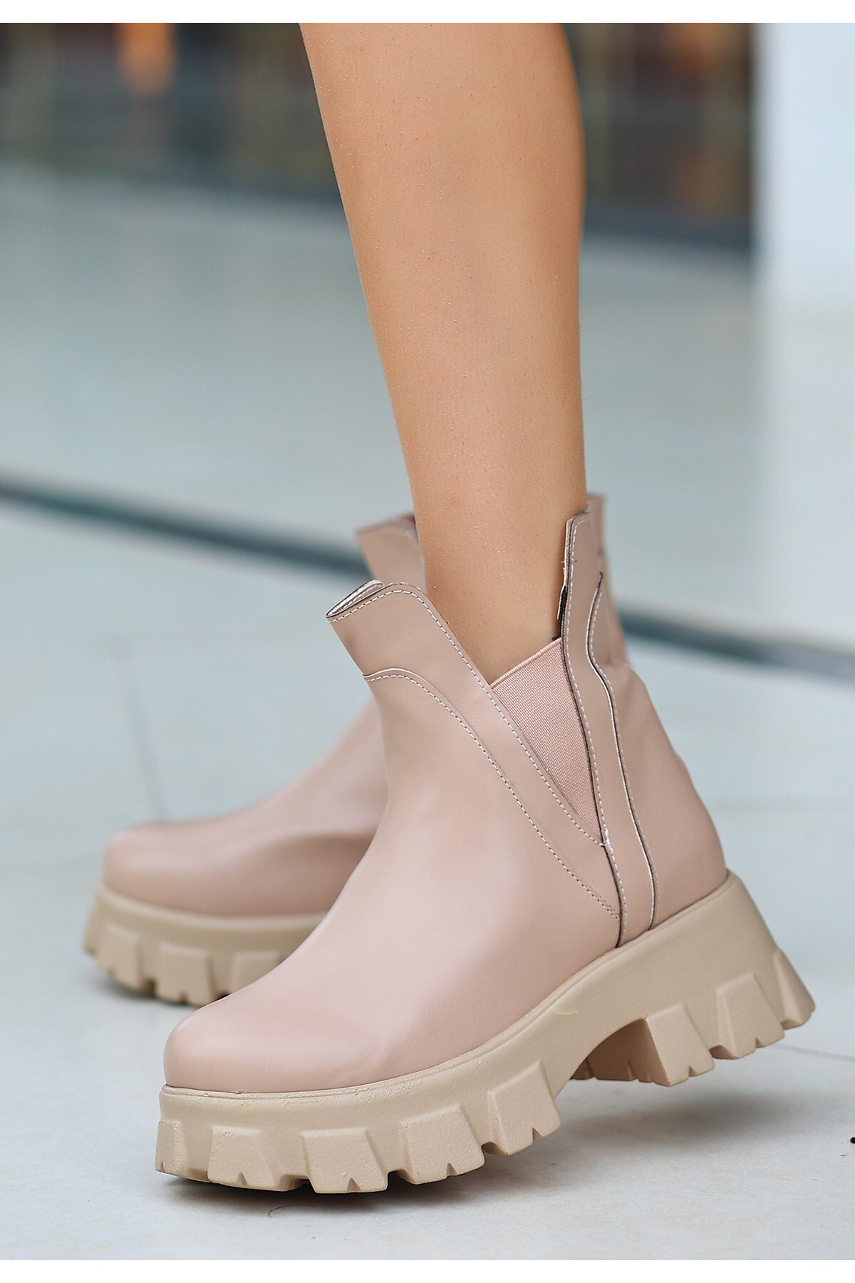 Jati Nude Cilt Dolgu Topuk Bot