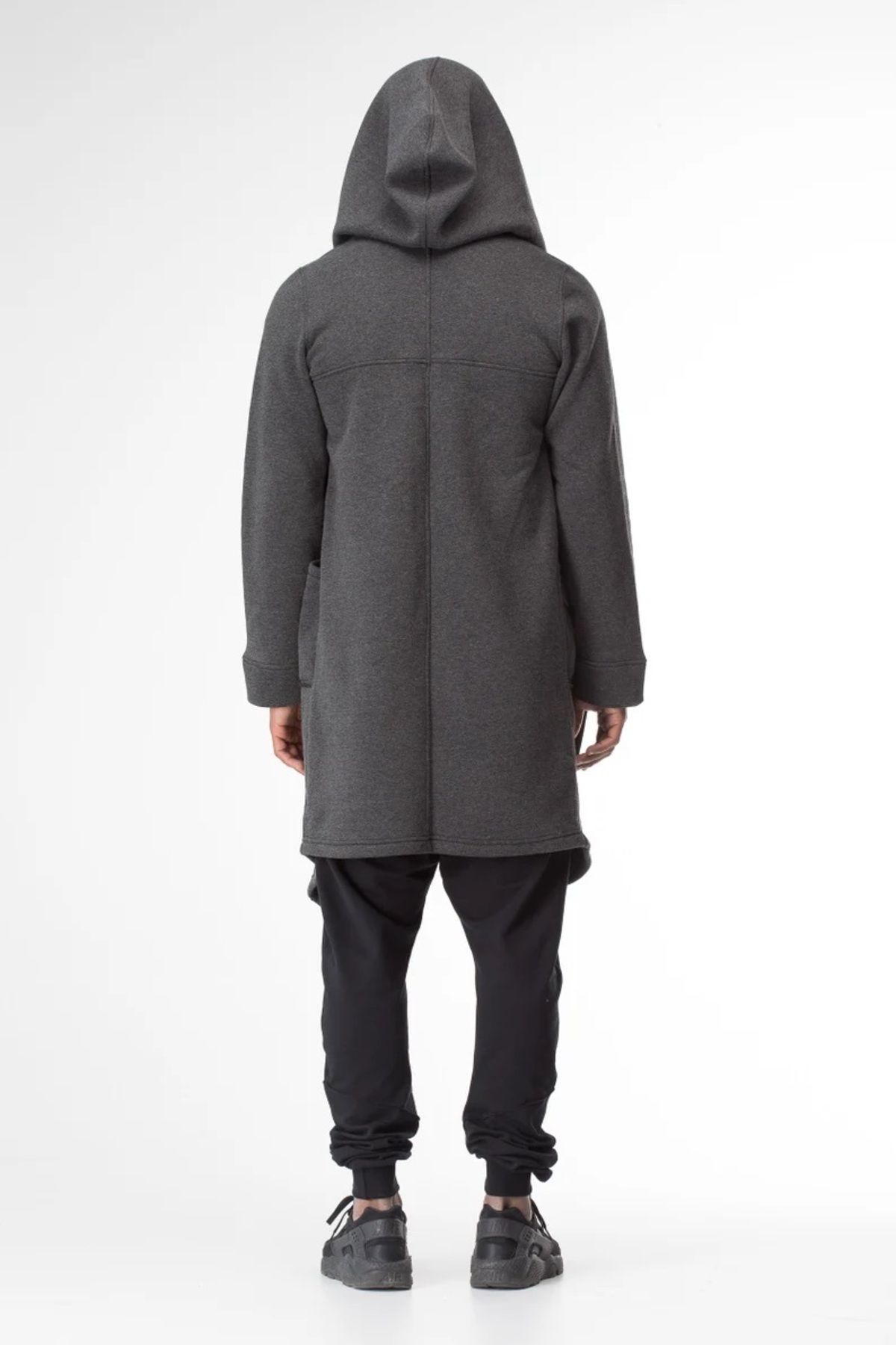 Ofelya-Men's Oversized Black Cloak Jacket - Hooded, Long Cardigan, Gothic 3
