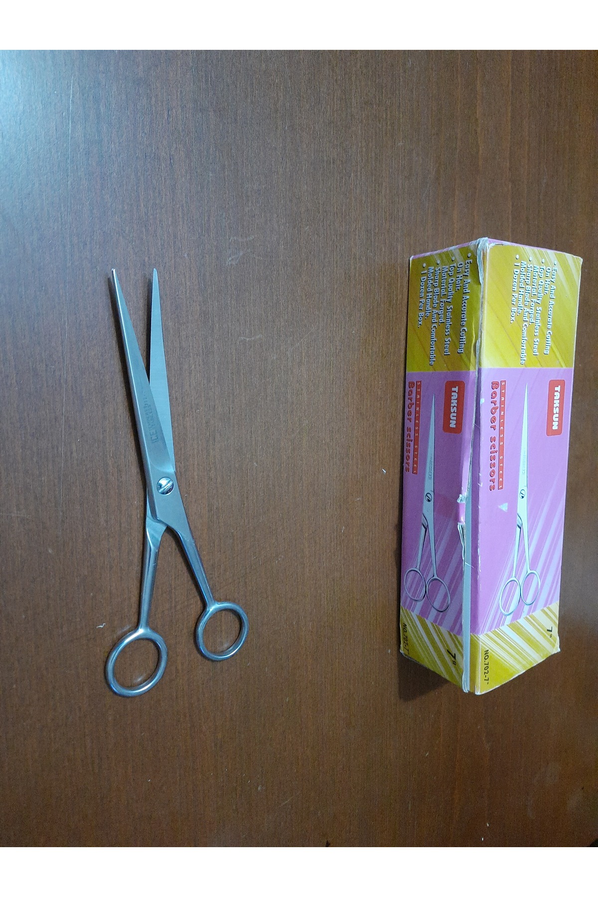 ksndizayn GRİ TAKSUN BERBER MAKASI 7"