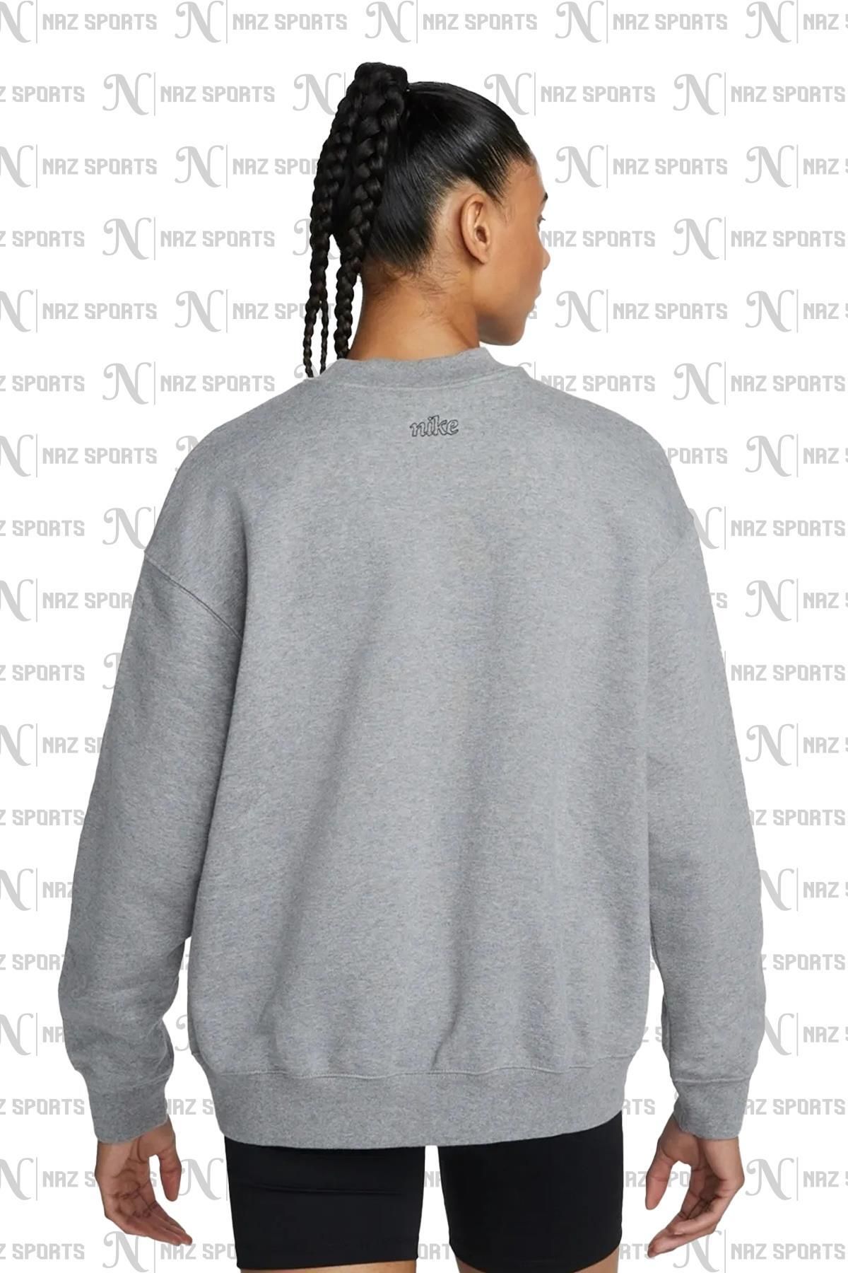 Nike Sports Sweatshirt Gray Regular fit Trendyol