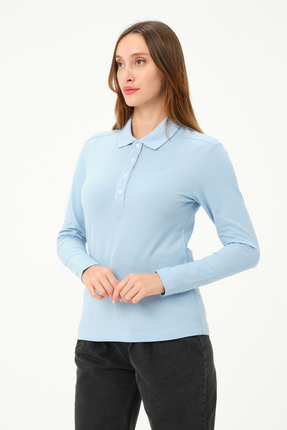MSW Kadın Regular Fit Uzun Kollu Polo