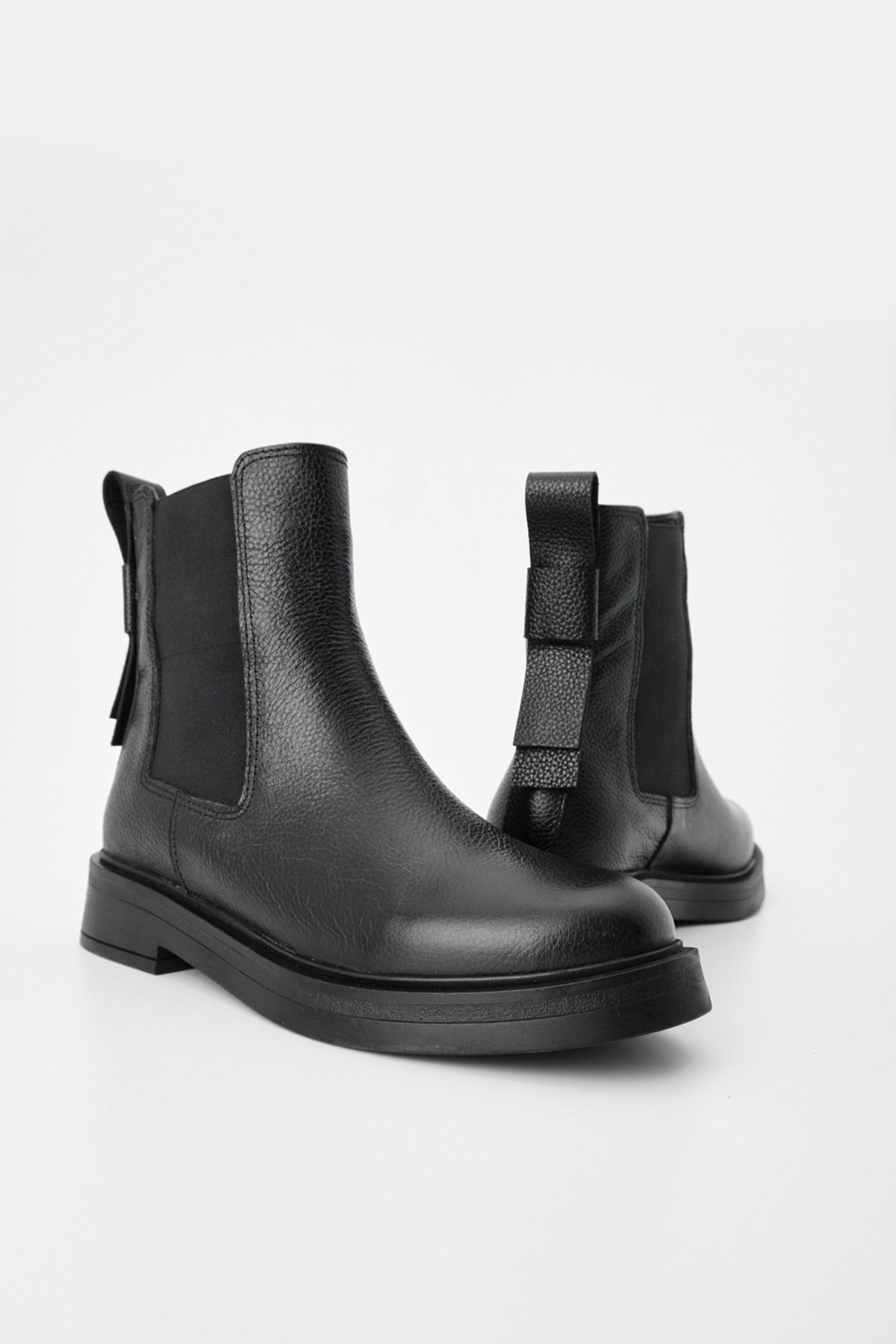 Marjin Women s Genuine Leather Casual Boots with Elastic Side