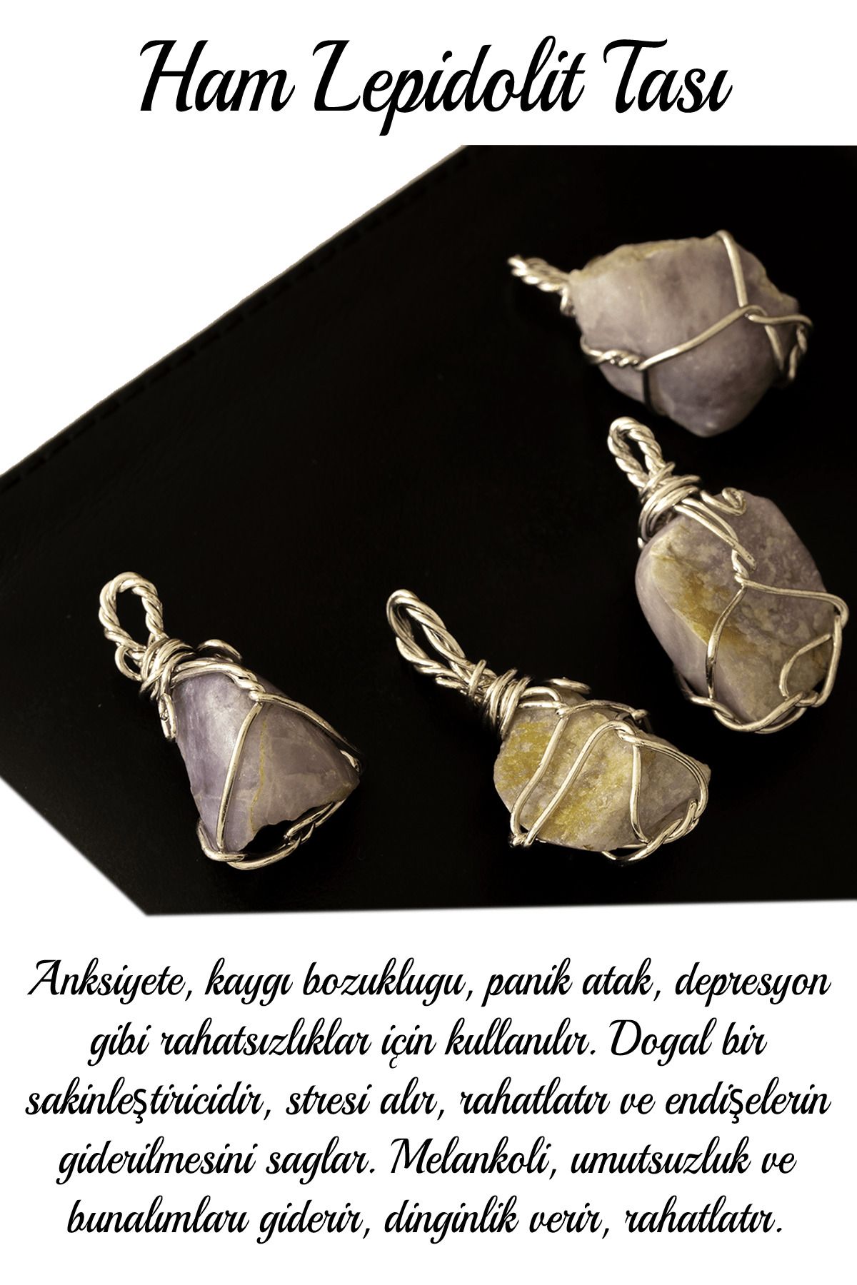 Lepidolite discount crystal necklace