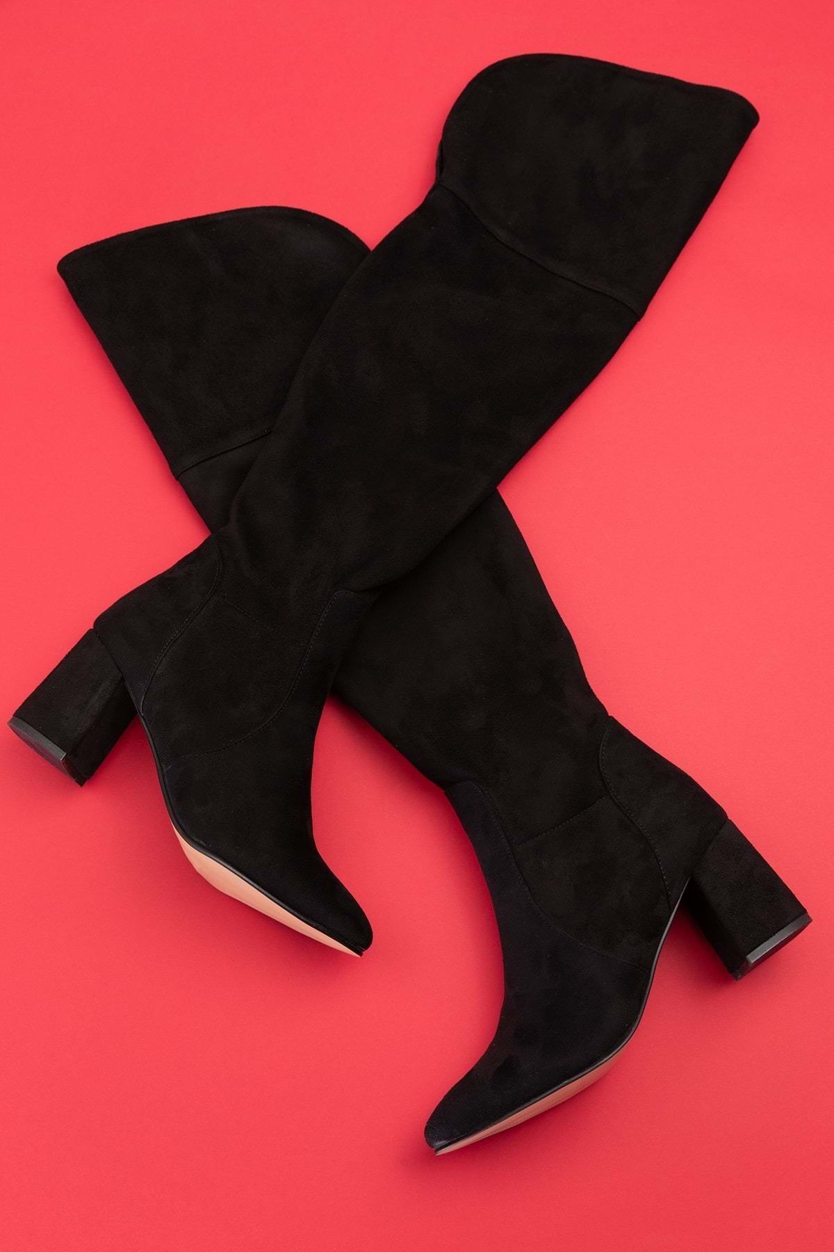 Gondol-Women's Over-the-Knee Socks Boots anl.2535 - Black - 41 7