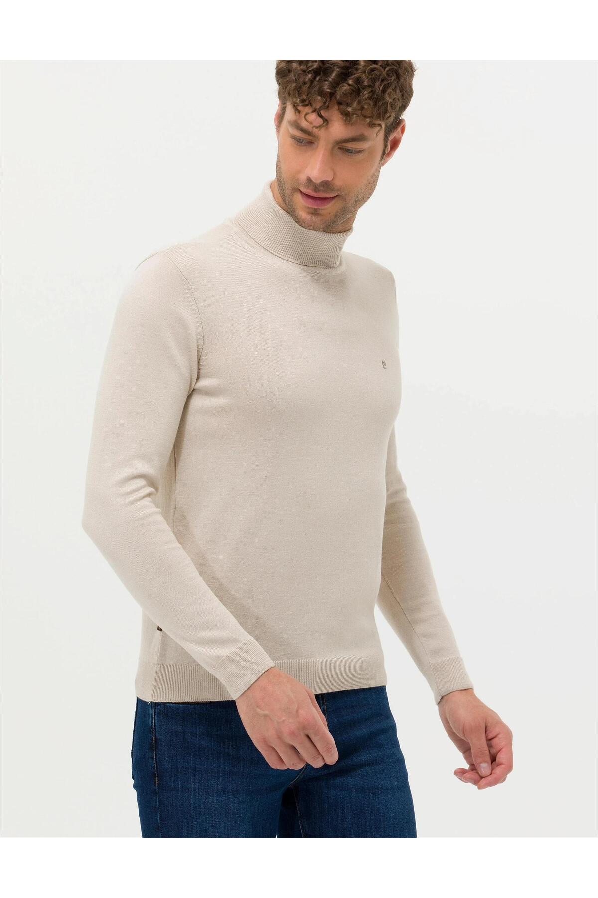 بافت و پلیور مردانه بژ Pierre Cardin | G021SZ0TK.000.1740393 اورجینال - تصویر 3