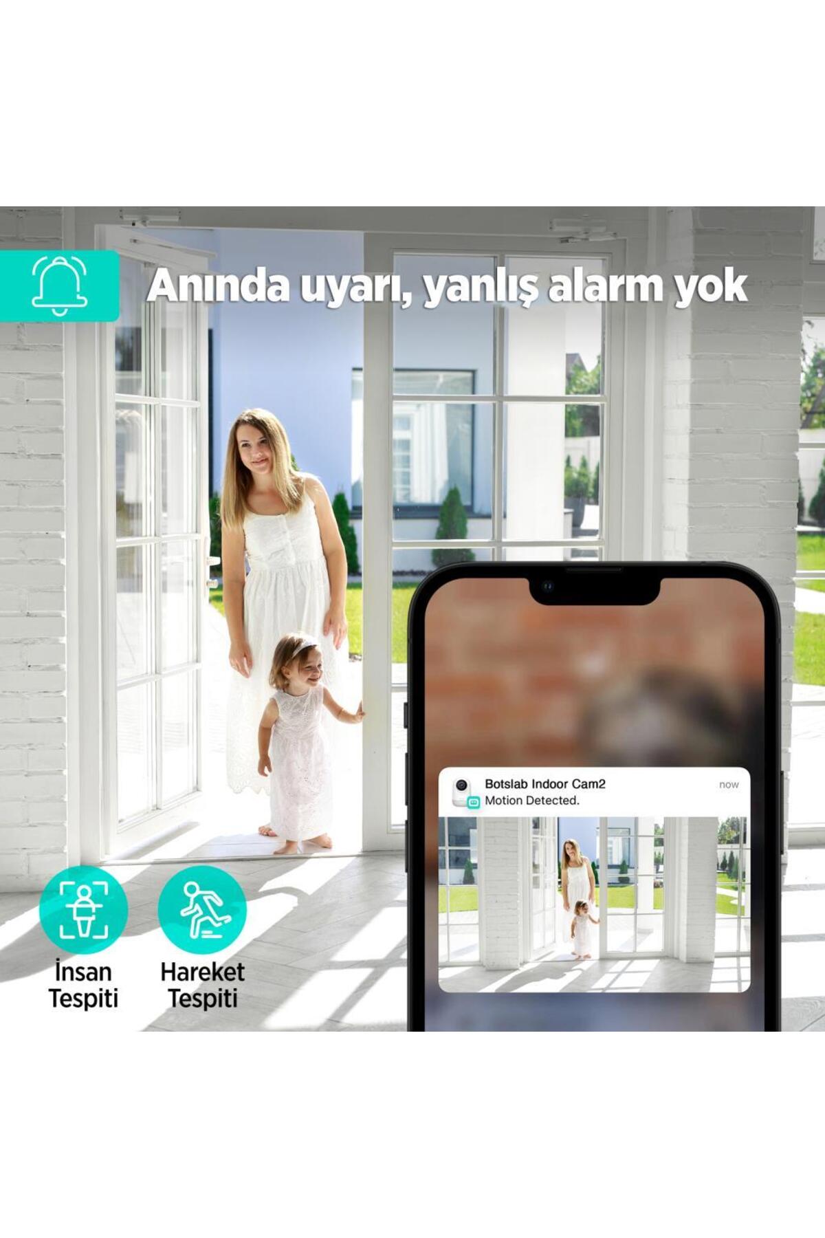 +360 Botslab 360+ C211 2K Pro Small Bundle WiFi 360° Akıllı Güvenlik Kamerası Bebek Monitörü Evcil Hayvan fotoğrafı 7 (önizleme)