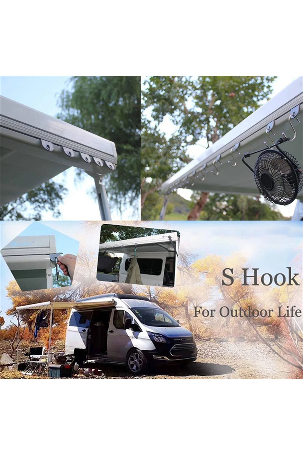 Dekuis 3d-Caravan Awning Channel Hanger Flamma - Pack of 5 Without Hooks for Thule Awning 2