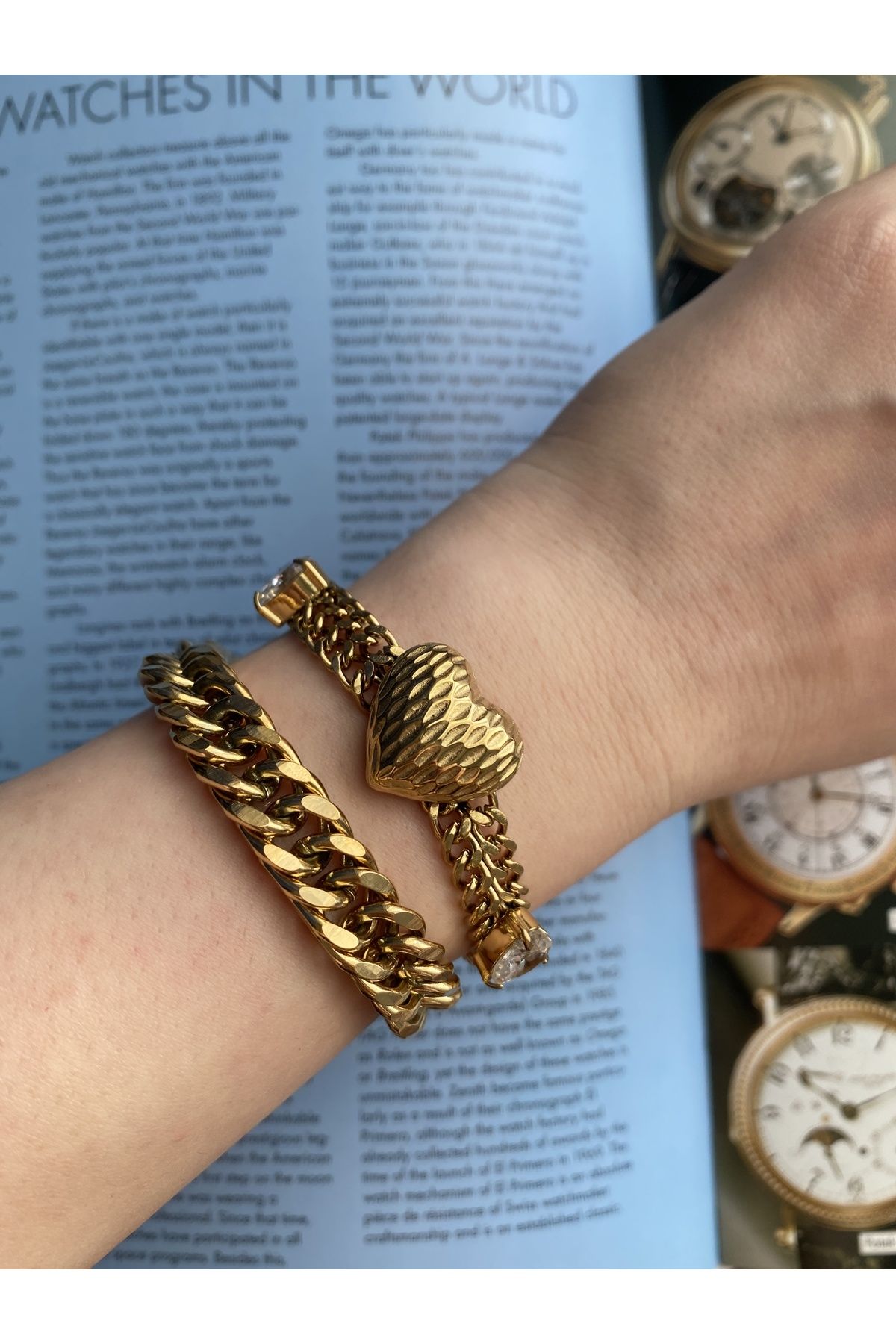 Large gold bracelet sale