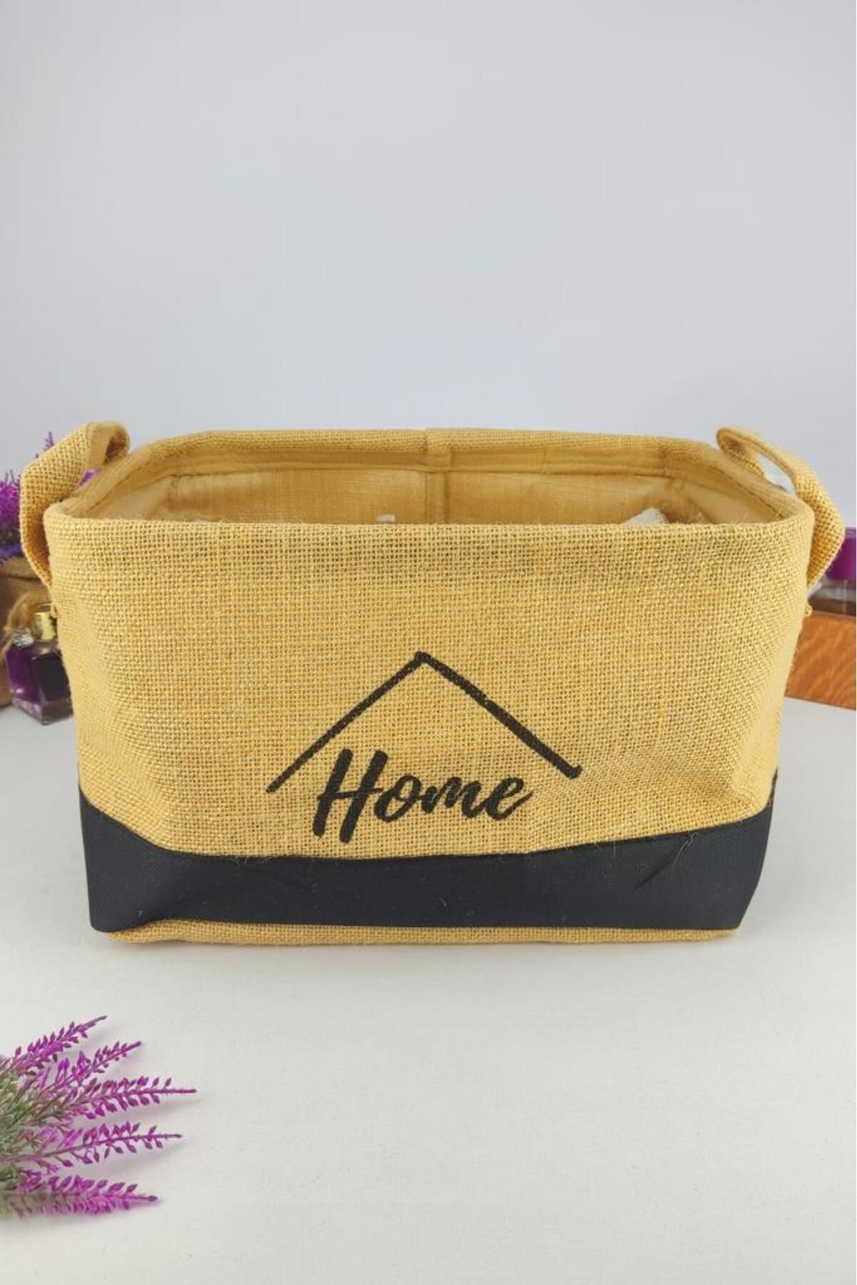 Digithome-Black Wicker Midi Organizer - Multi-Purpose Rectangular Basket Cly-J1005 C1-1-121 3