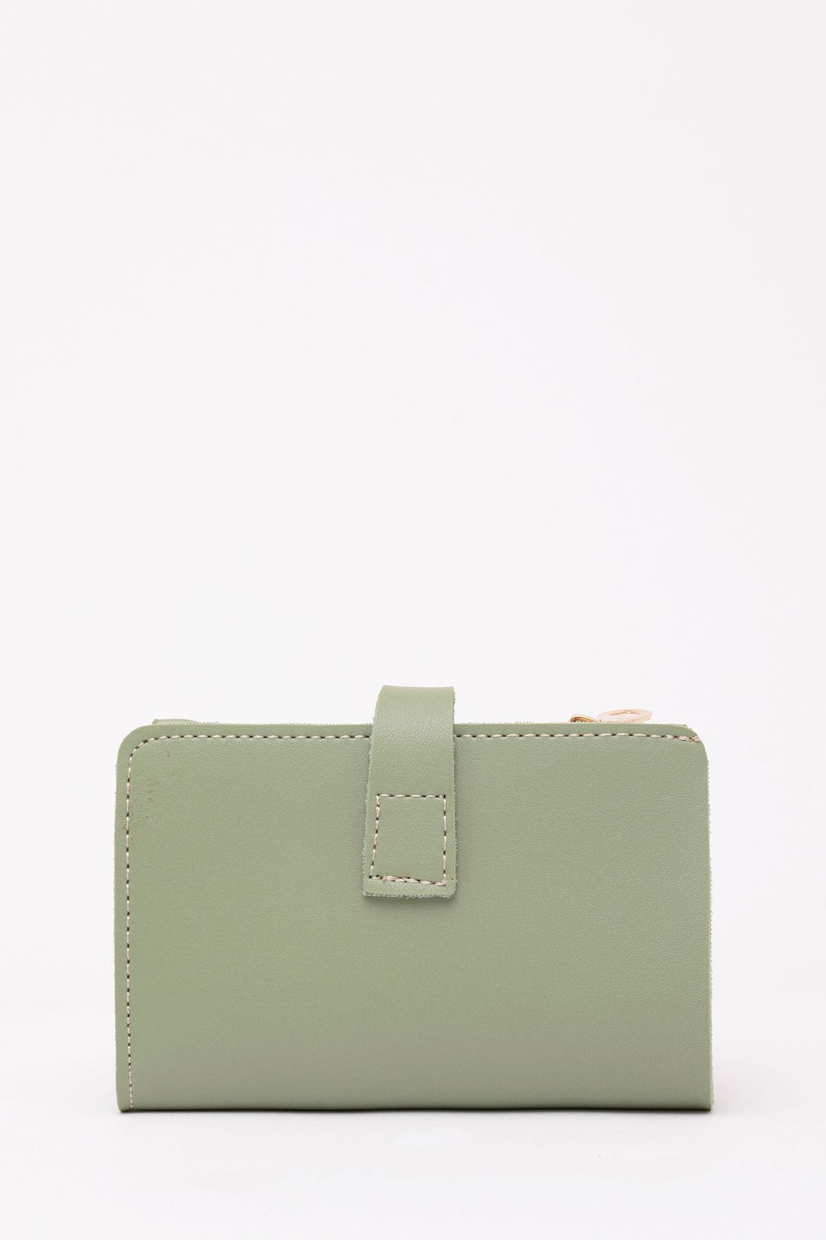 SHAKA-Mint Green Shk66 Stylish Wallet with Drop Buckle, Snap Fastener Front Pocket, Coin and Paper Money Compartment, Card Holder 4