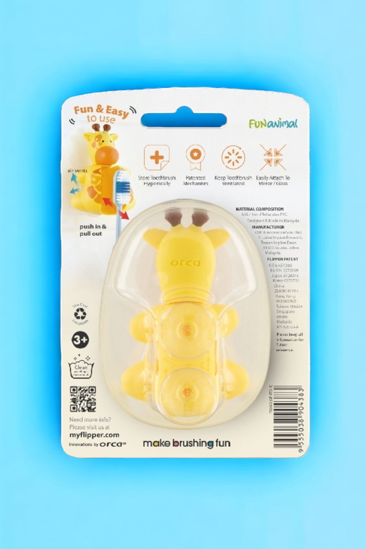 R.O.C.S.-Rocs Flipper Toothbrush Container Giraffe 7