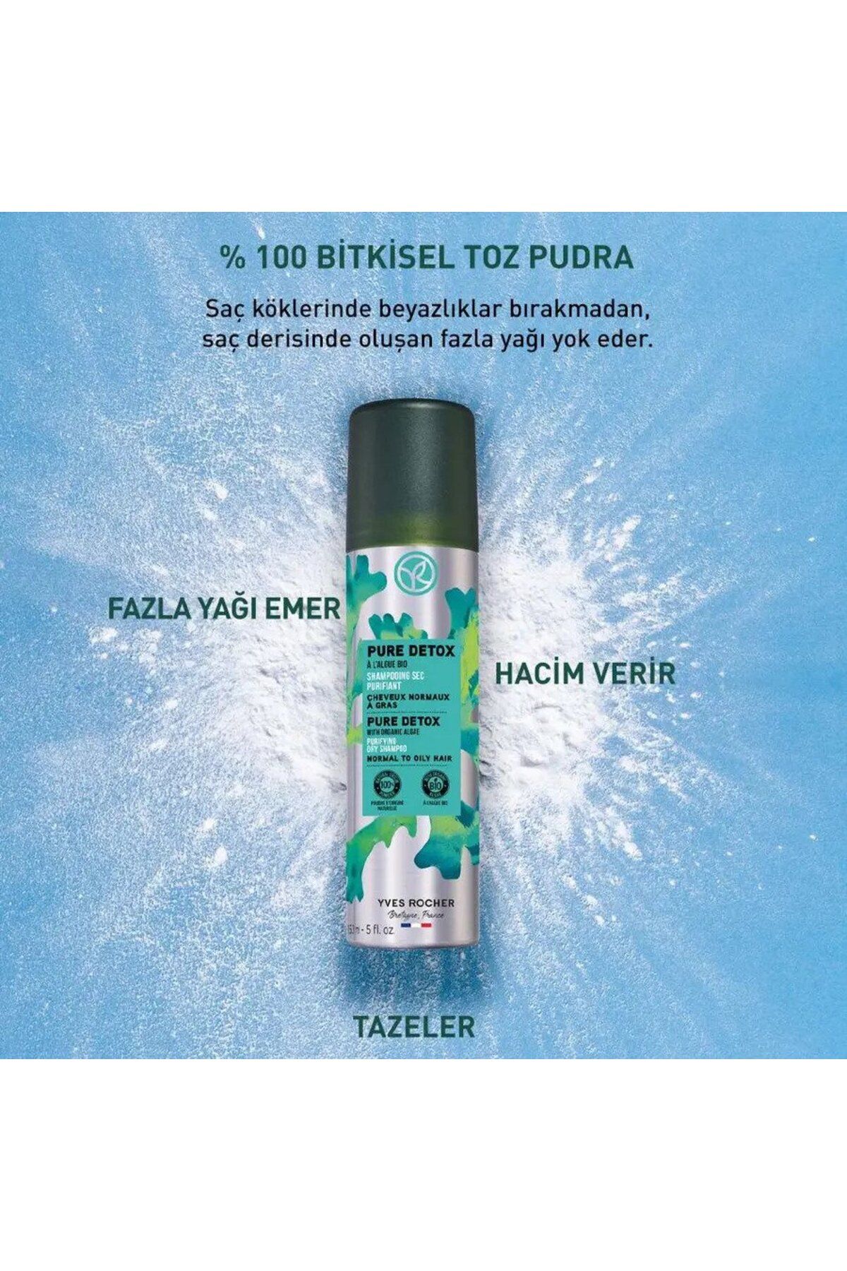 Yves Rocher-150 ml Pure Detox Dry Shampoo - Ocean Algae Effect 5