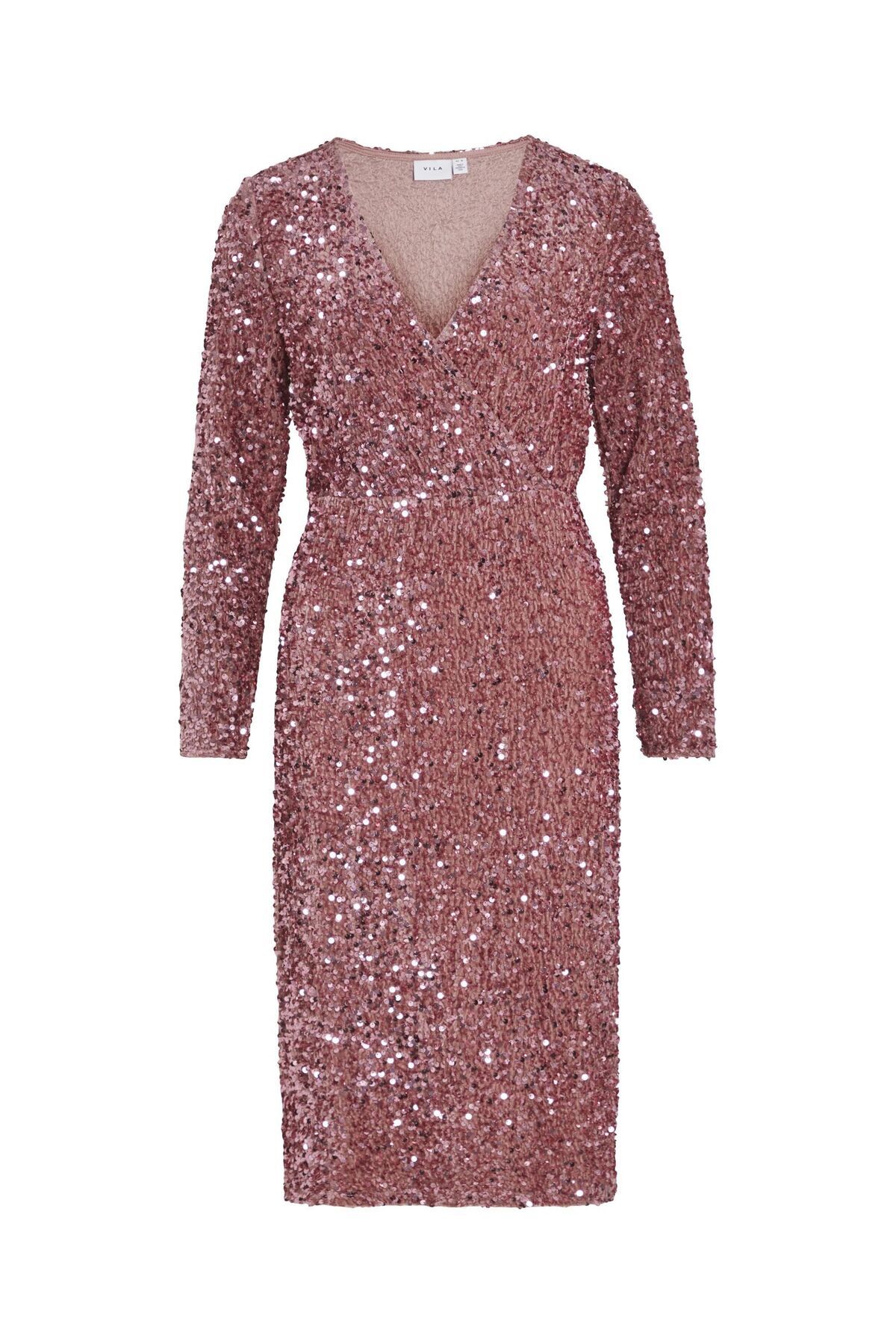 VILA-Partykleid Pailletten Midi 2