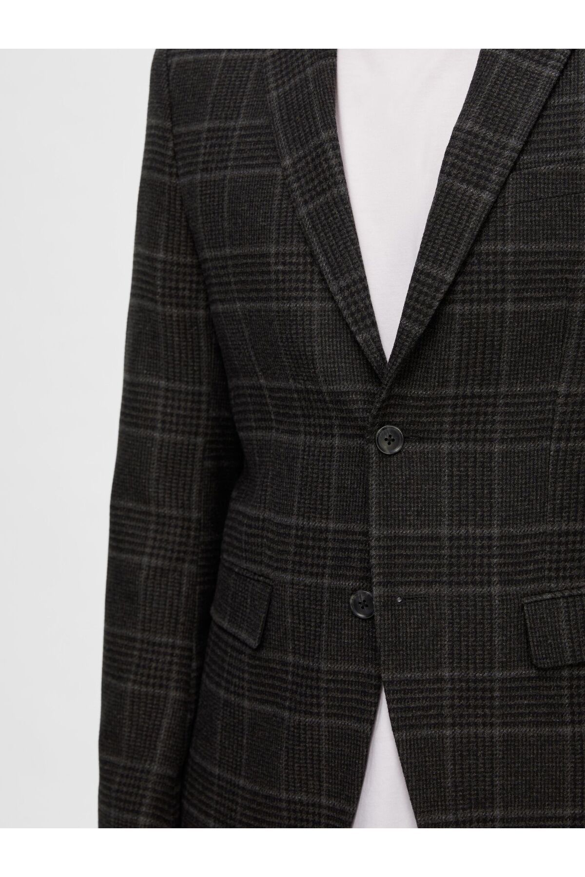 Selected Homme-Einreihiger Blazer Wollgemisch 5