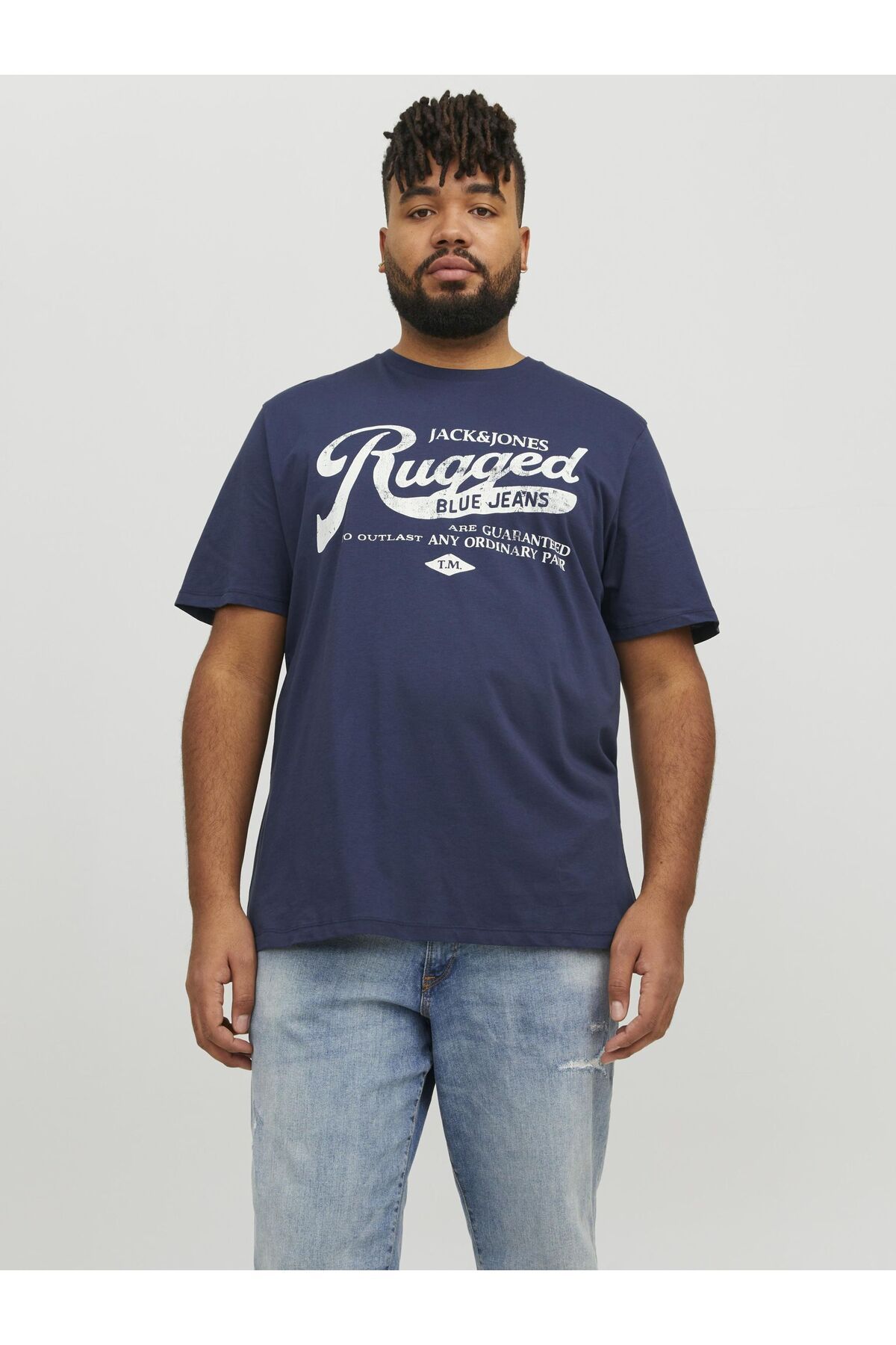 Jack & Jones Plus T-Shirt in Übergröße mit Rundhalsausschnitt - Trendyol