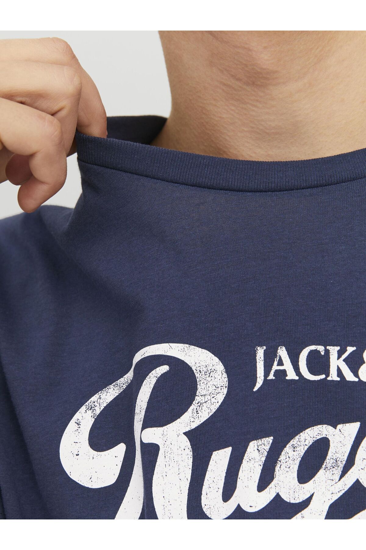 تی شرت جک اند جونز مردانه پارچه آبی بیسیک راسته Regular/رگولار    بیسیک کژوال/روزمره | Jack & Jones 12232972 - تصویر 5