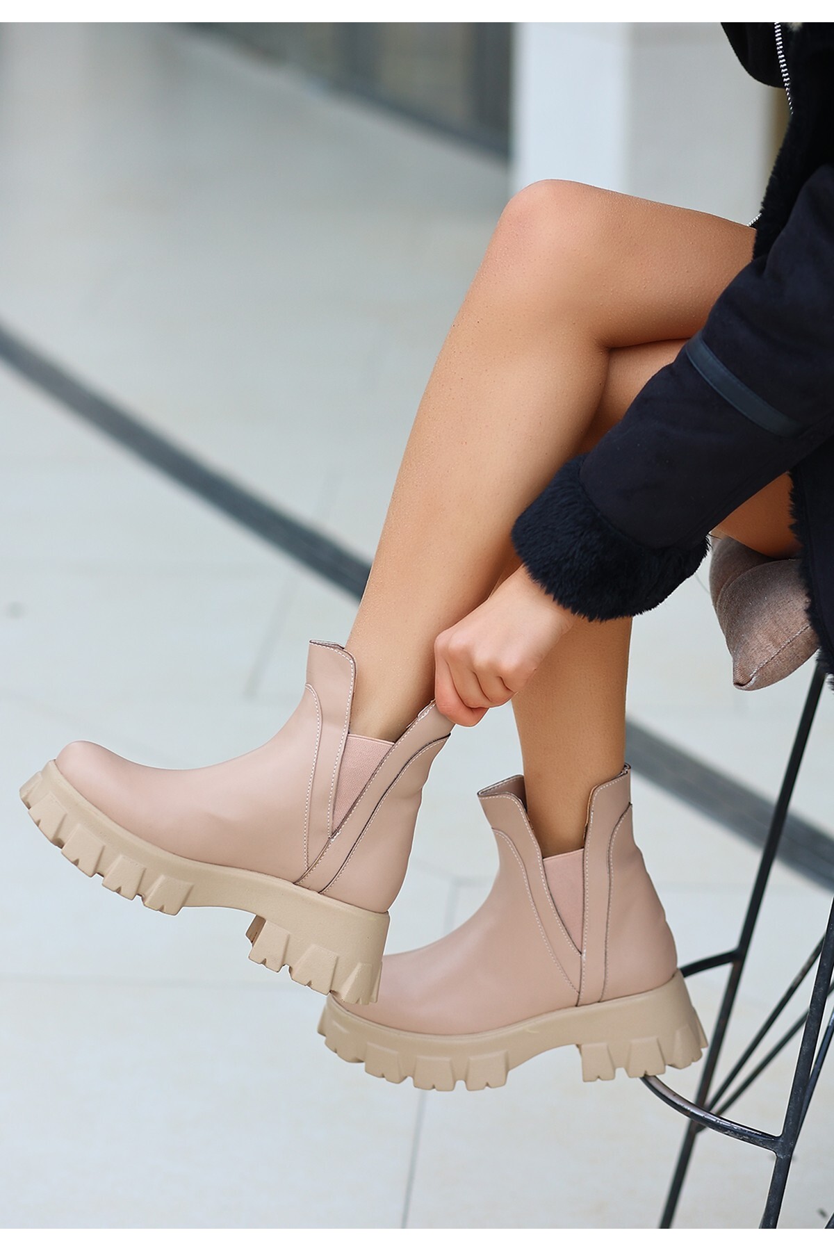 Jati Nude Cilt Dolgu Topuk Bot