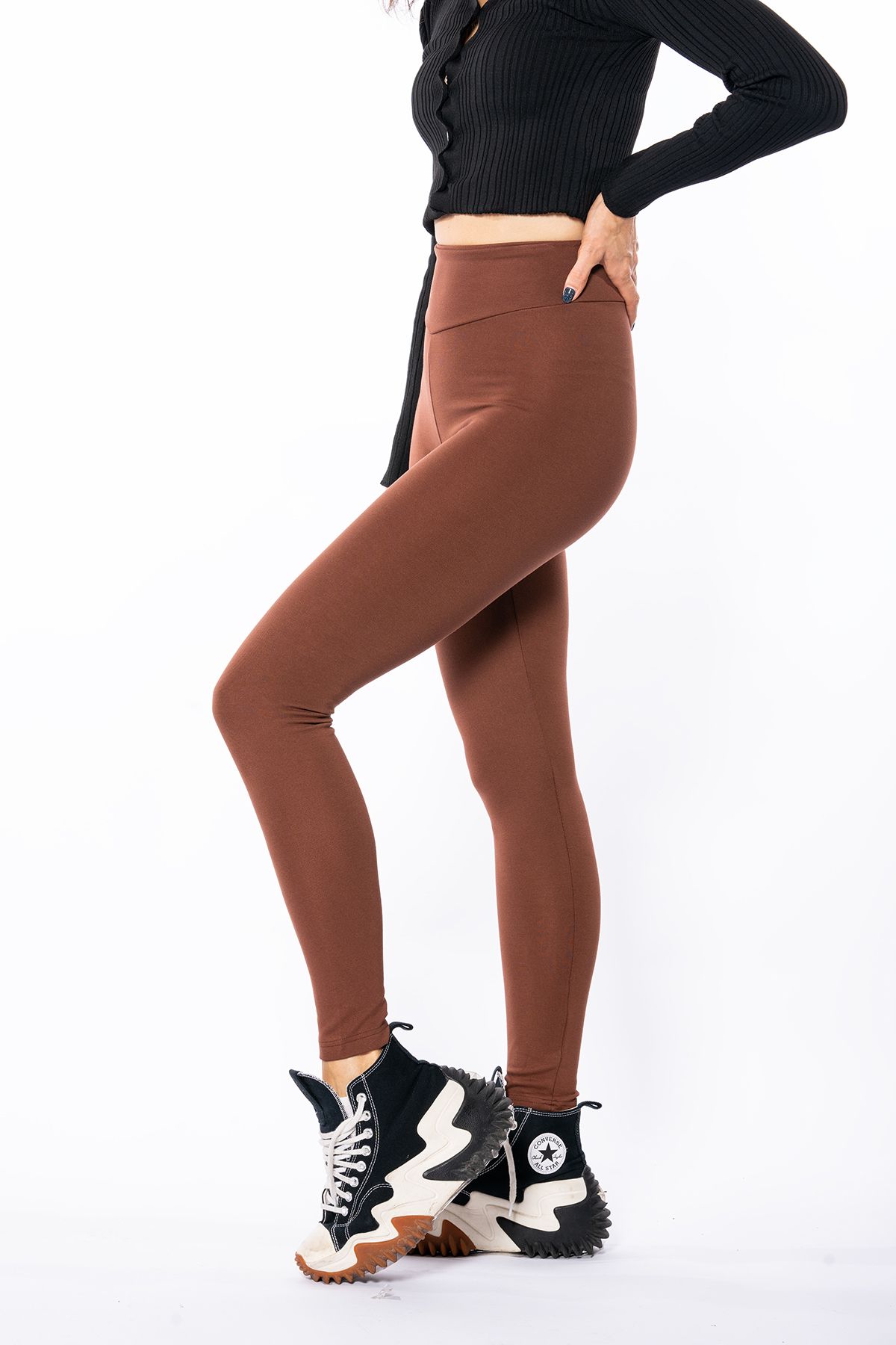 Grenj Fashion-Colanți Taba cu talie foarte înaltă 4